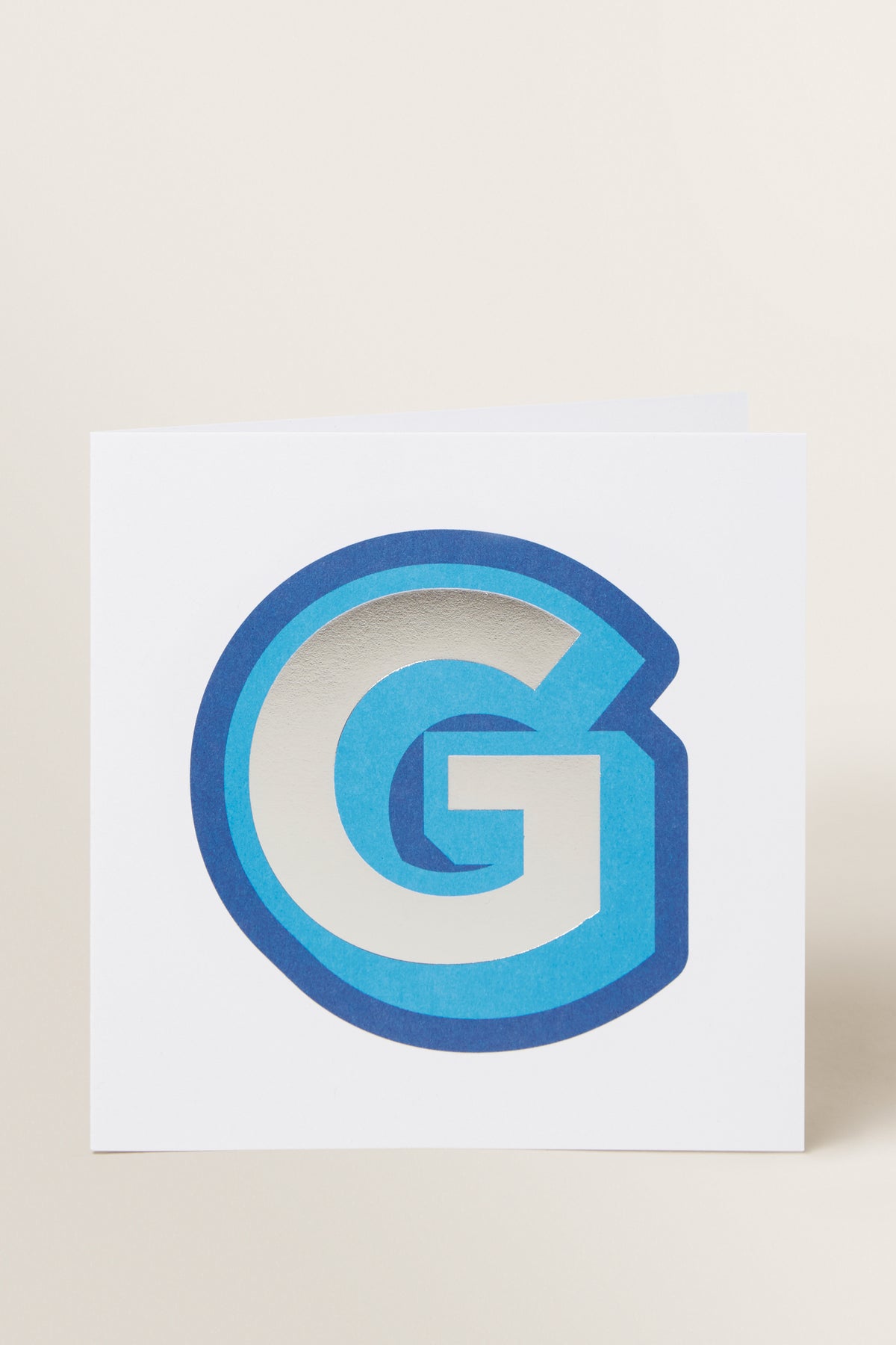 Large Blue Letter Card