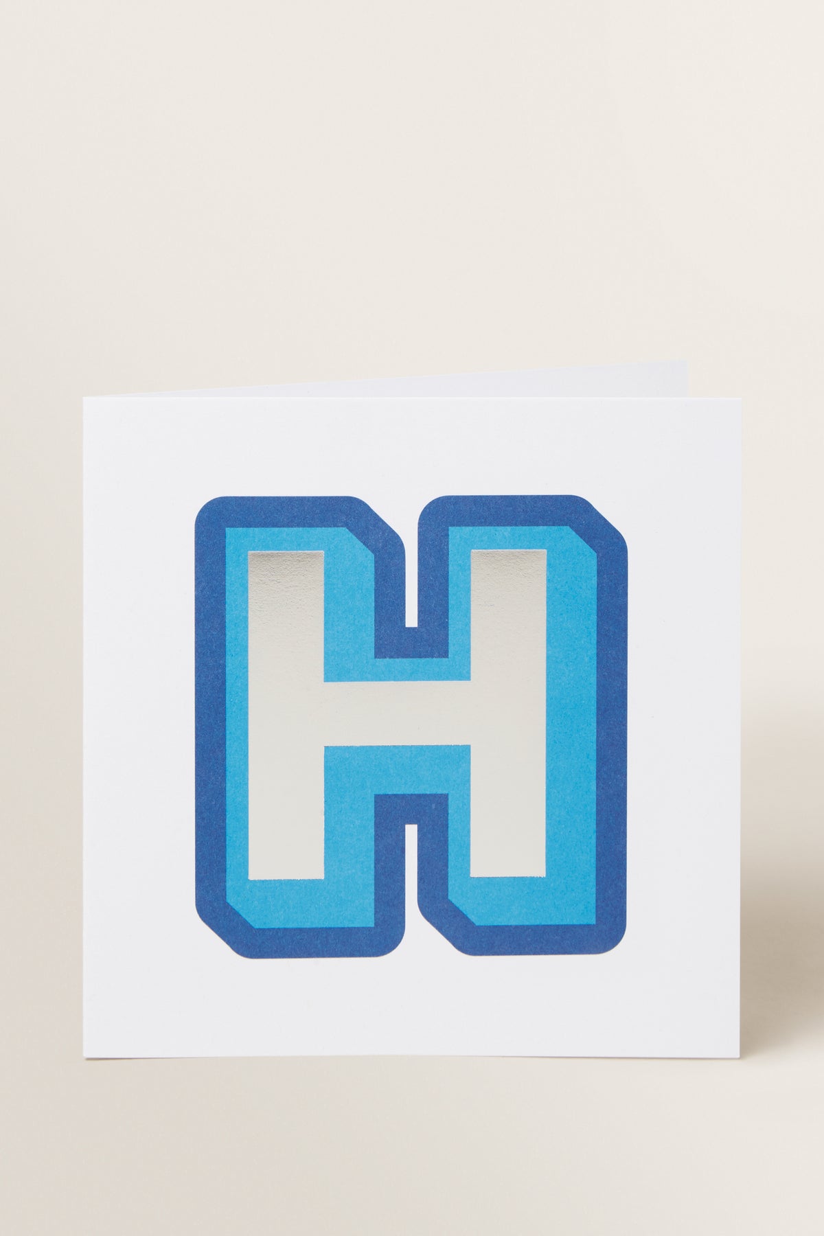 Large Blue Letter Card