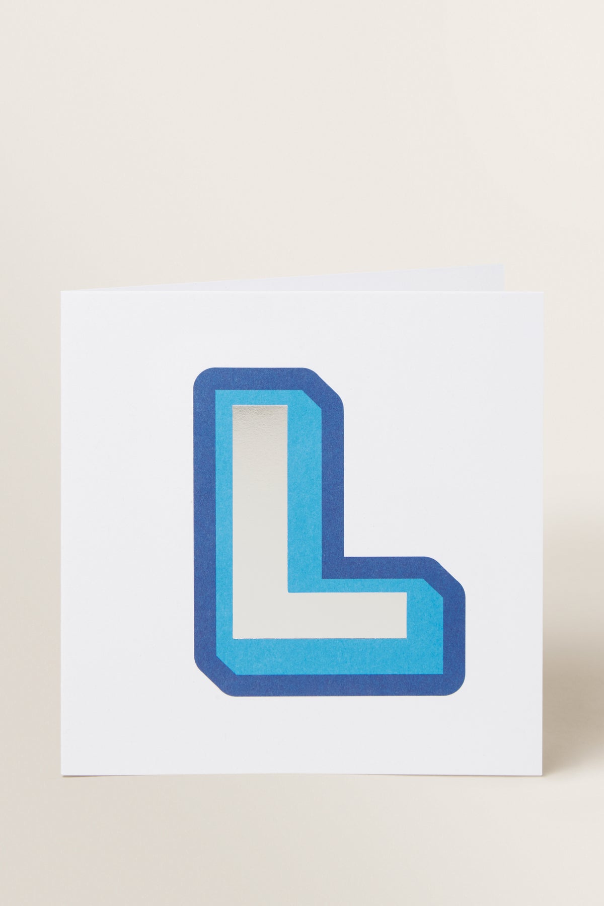 Large Blue Letter Card