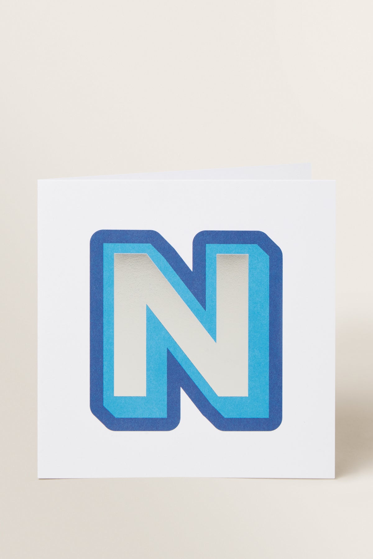 Large Blue Letter Card