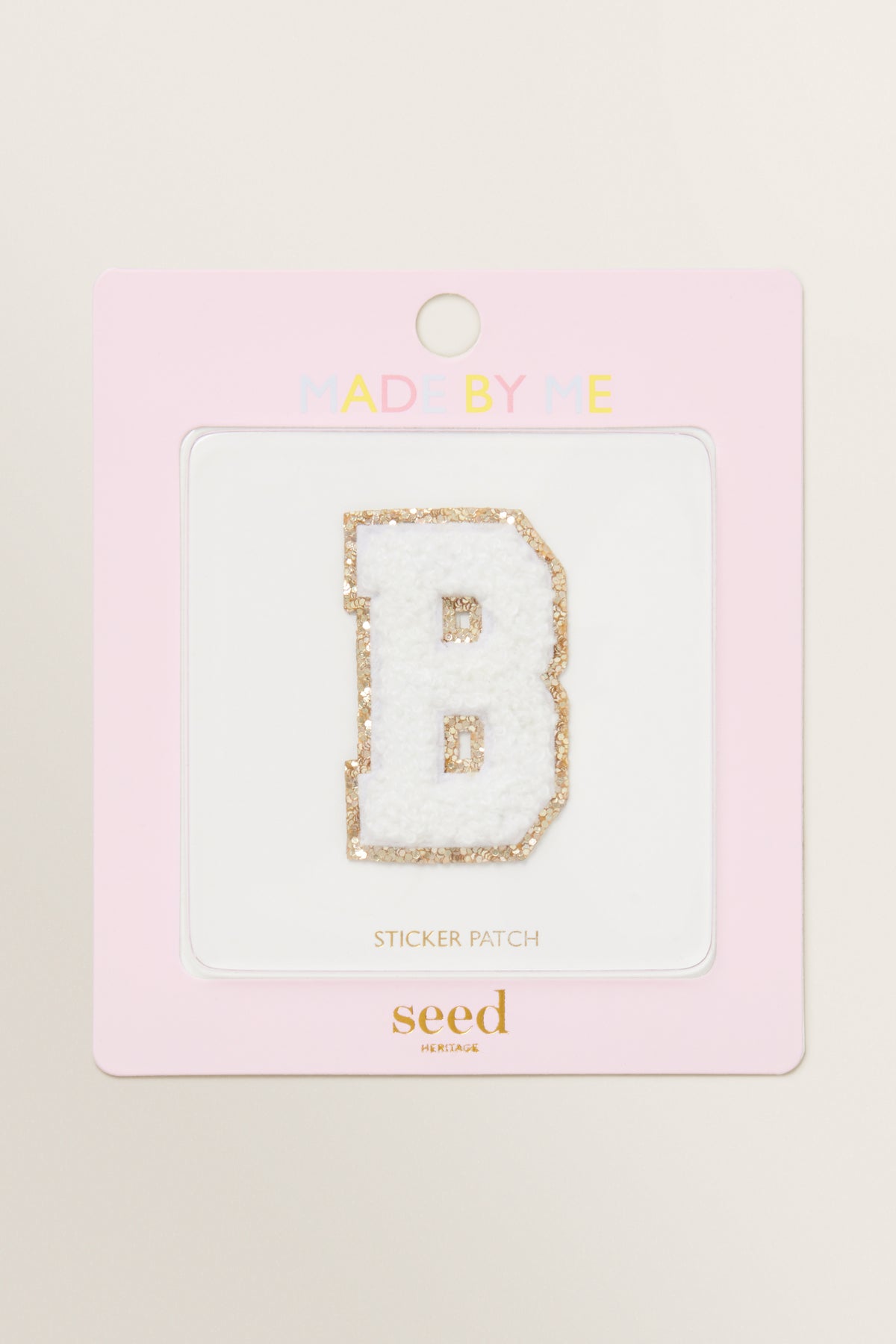 Made By Me Glitter Initial Patch