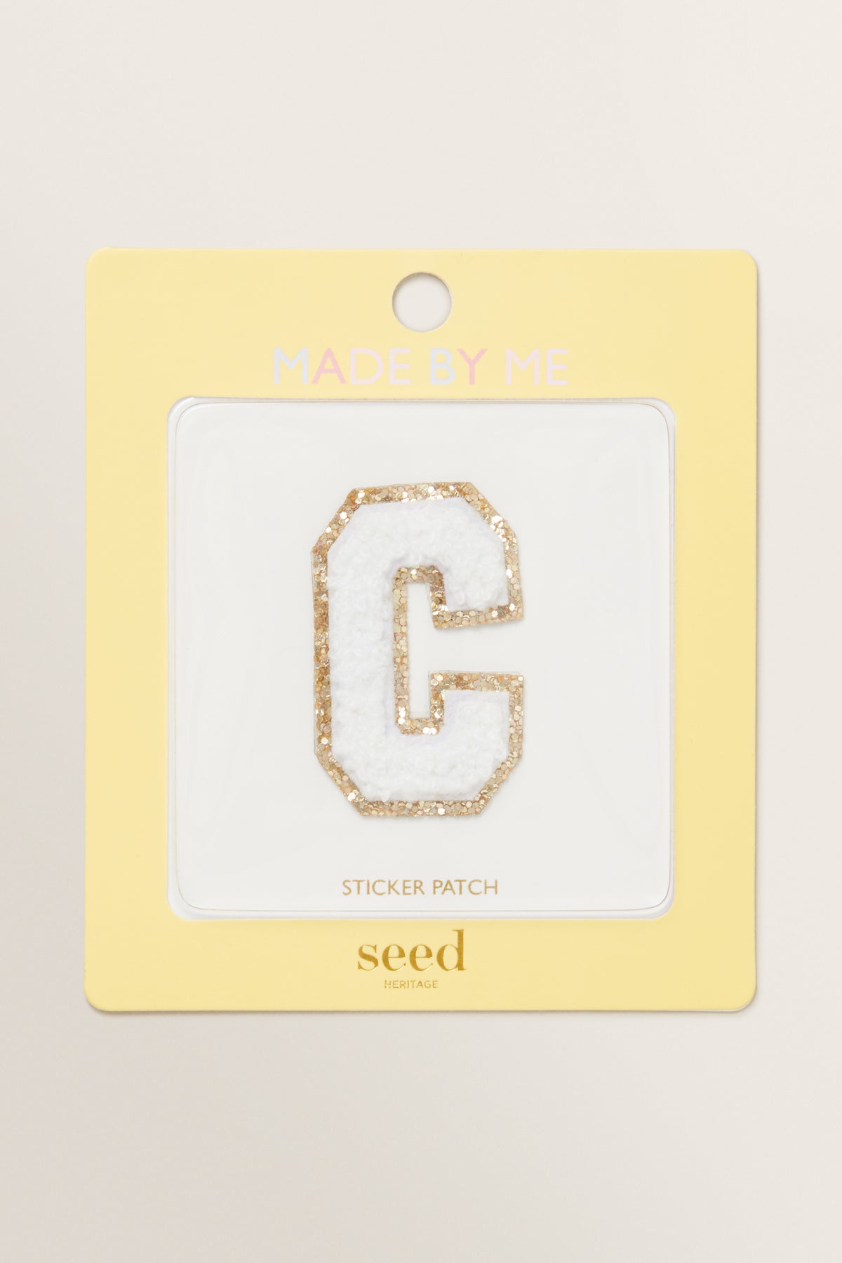 Made By Me Glitter Initial Patch