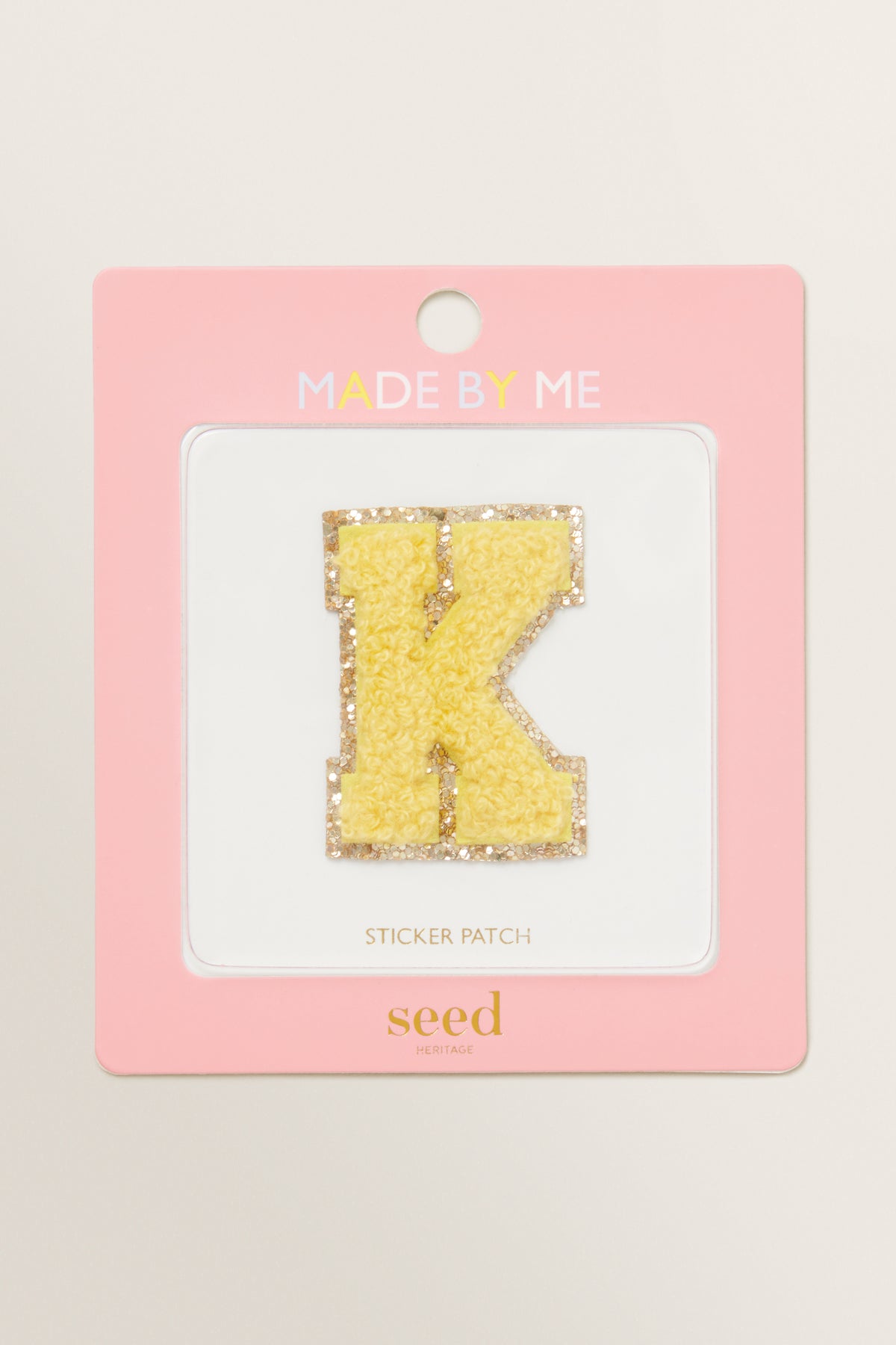 Made By Me Glitter Initial Patch