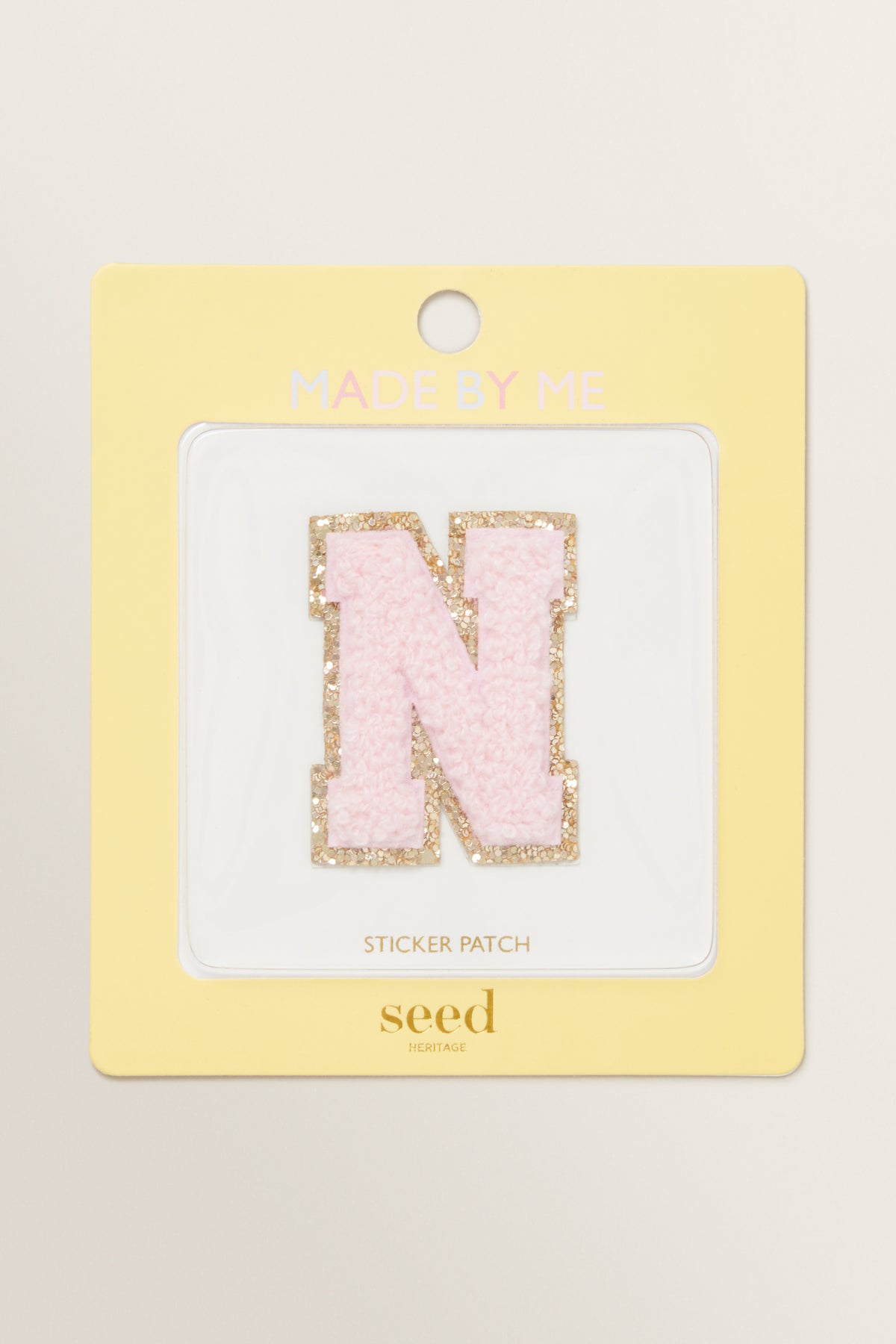 Made By Me Glitter Initial Patch