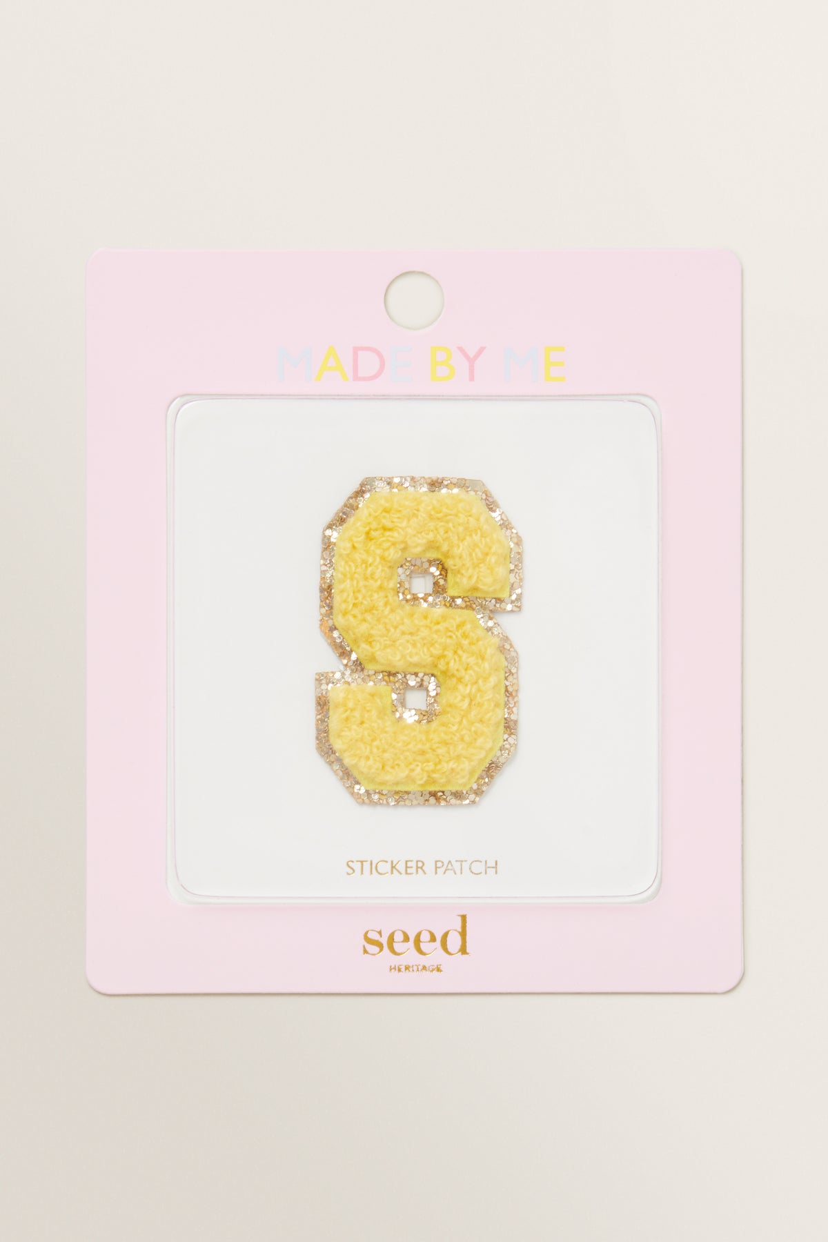 Made By Me Glitter Initial Patch
