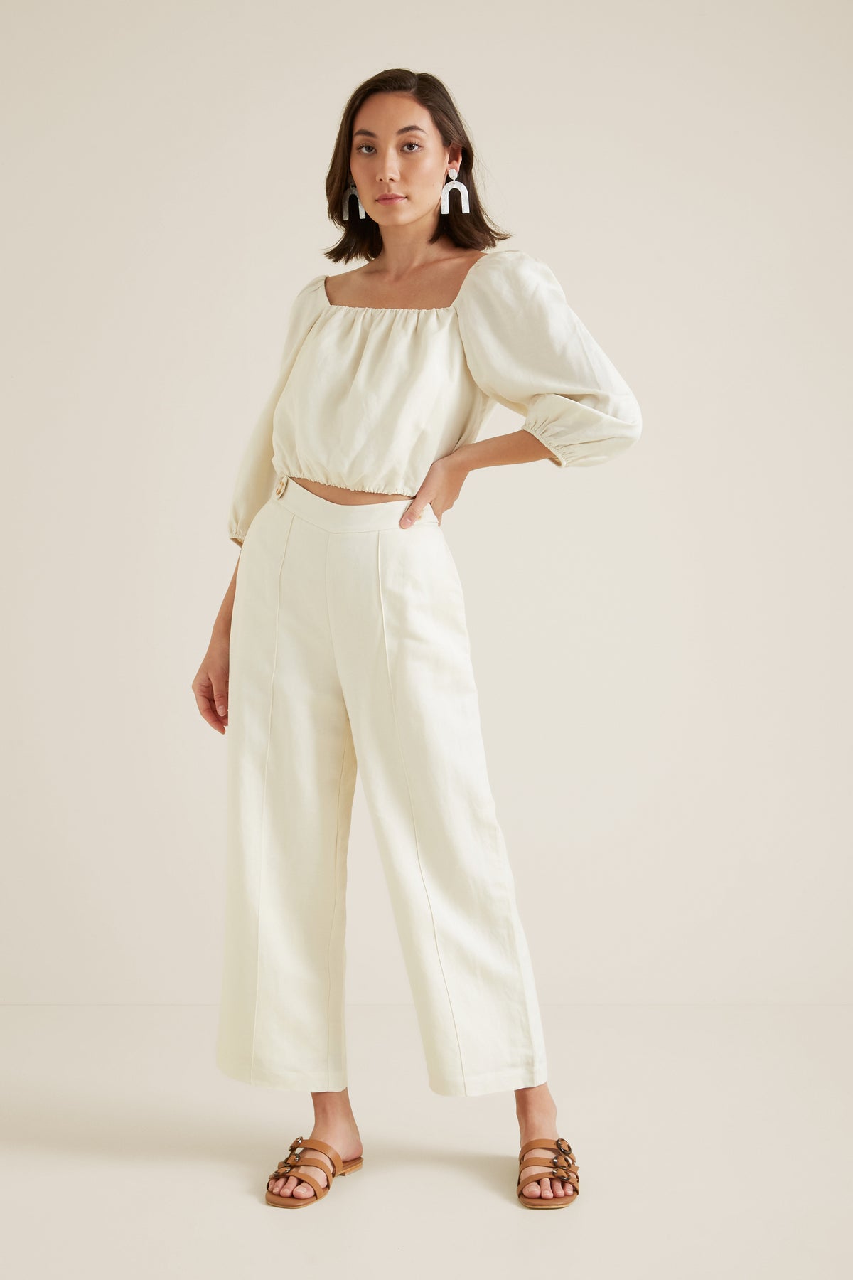 Square Neck Puff Top