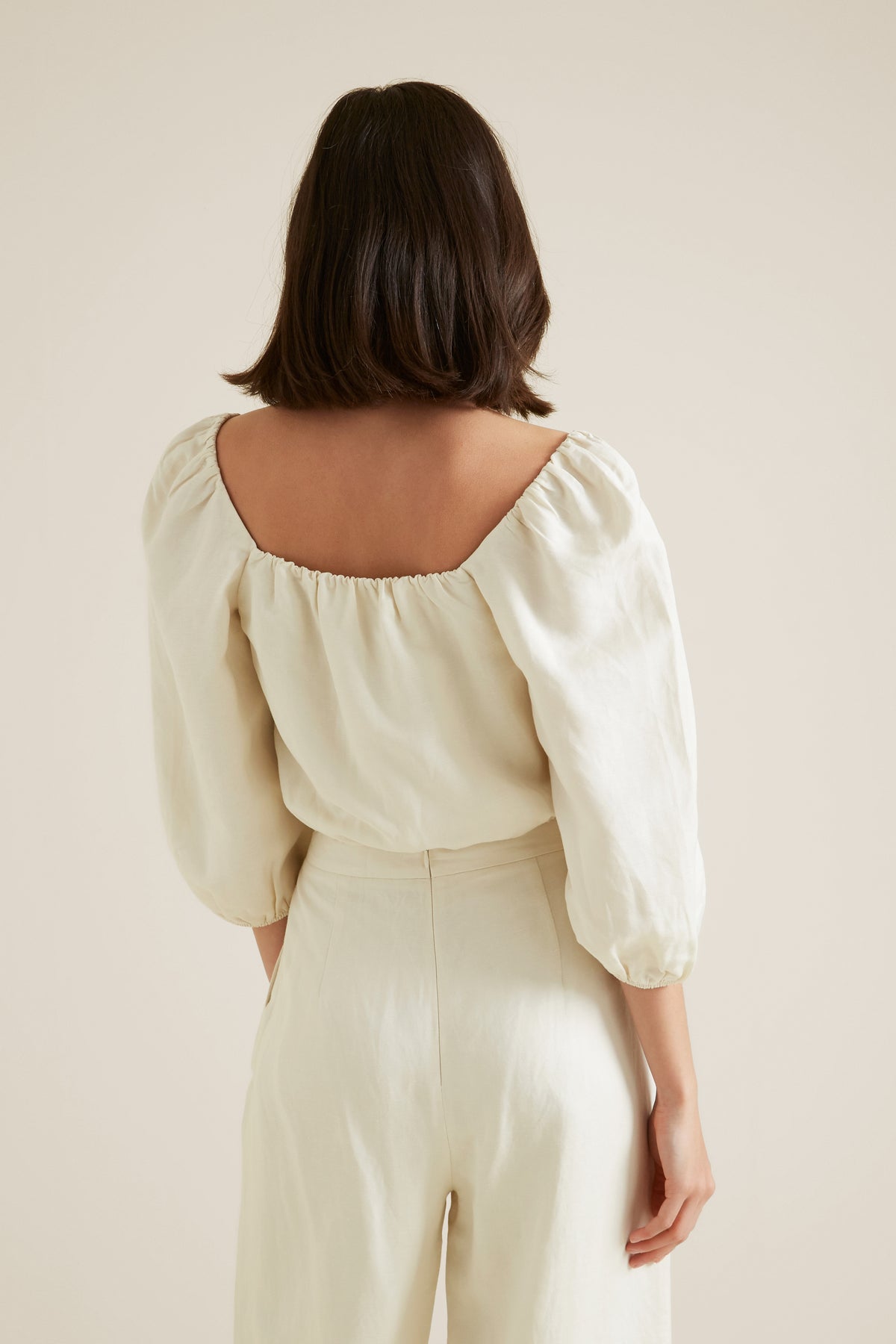 Square Neck Puff Top