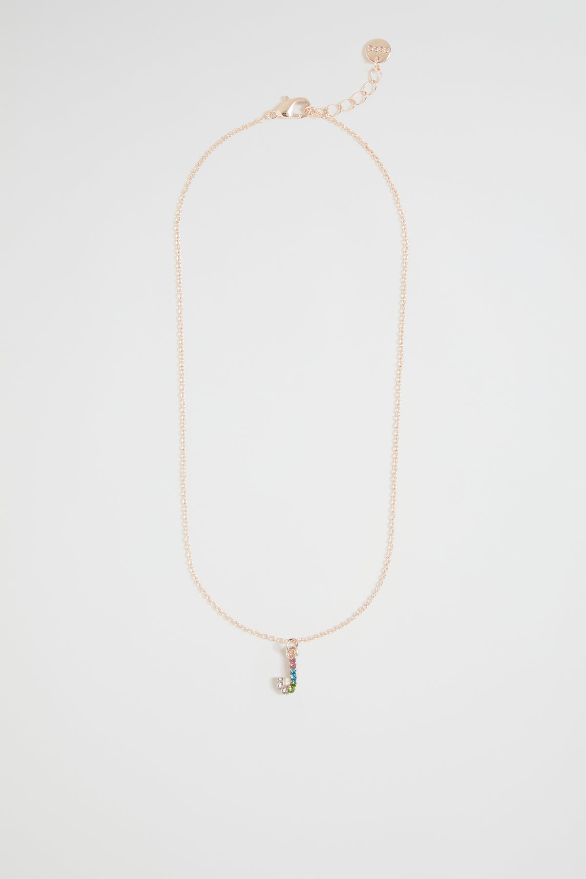 Rainbow Diamante Initial Necklace