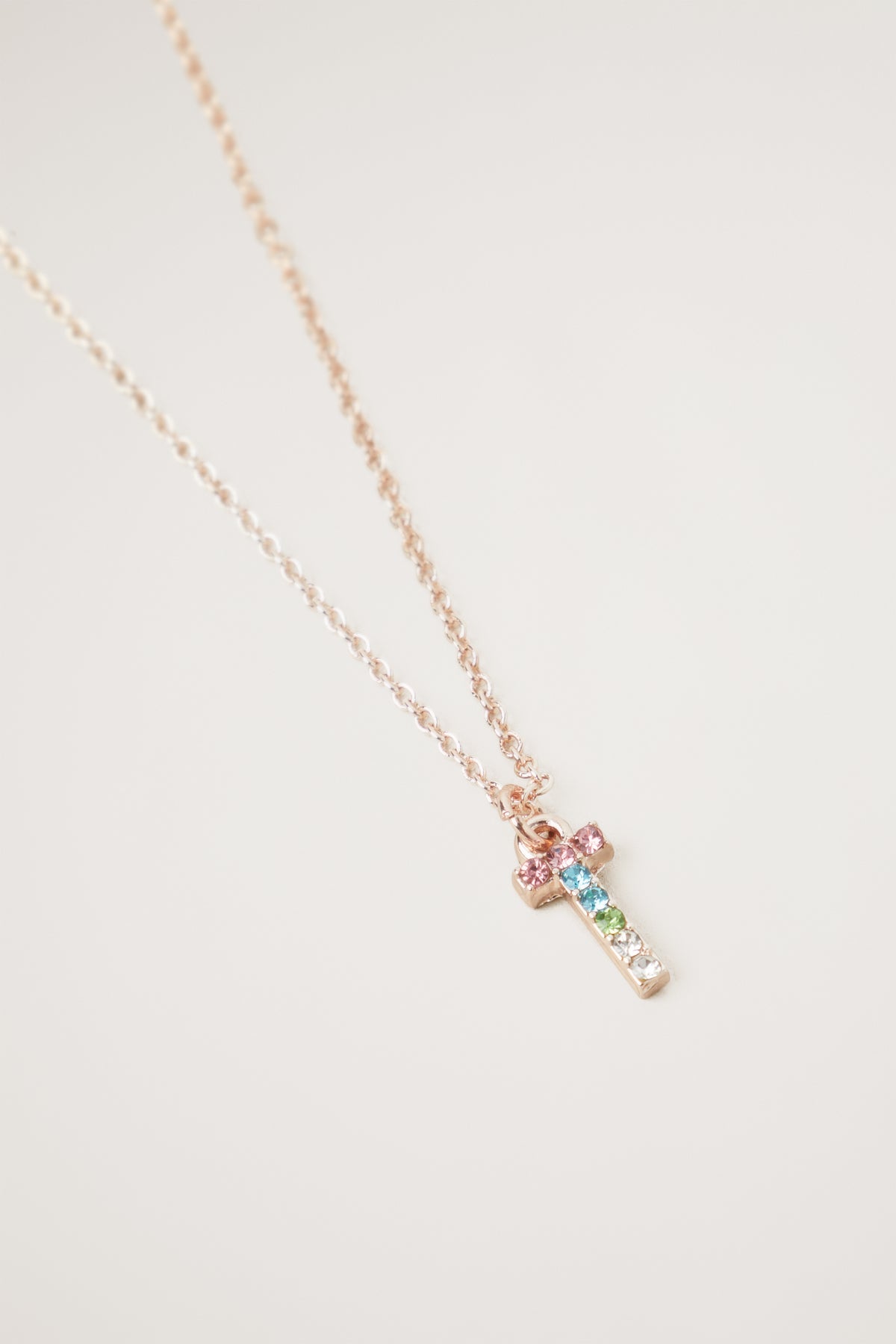 Rainbow Diamante Initial Necklace