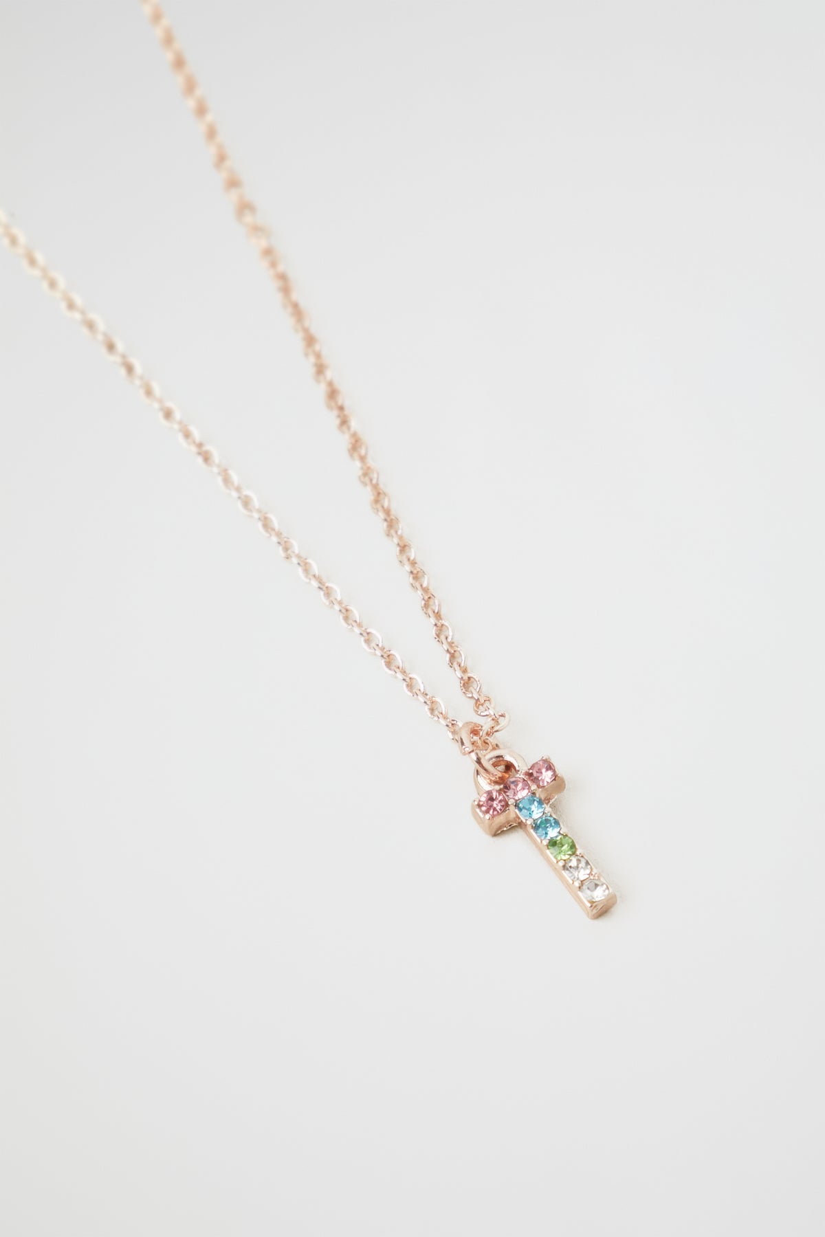 Rainbow Diamante Initial Necklace
