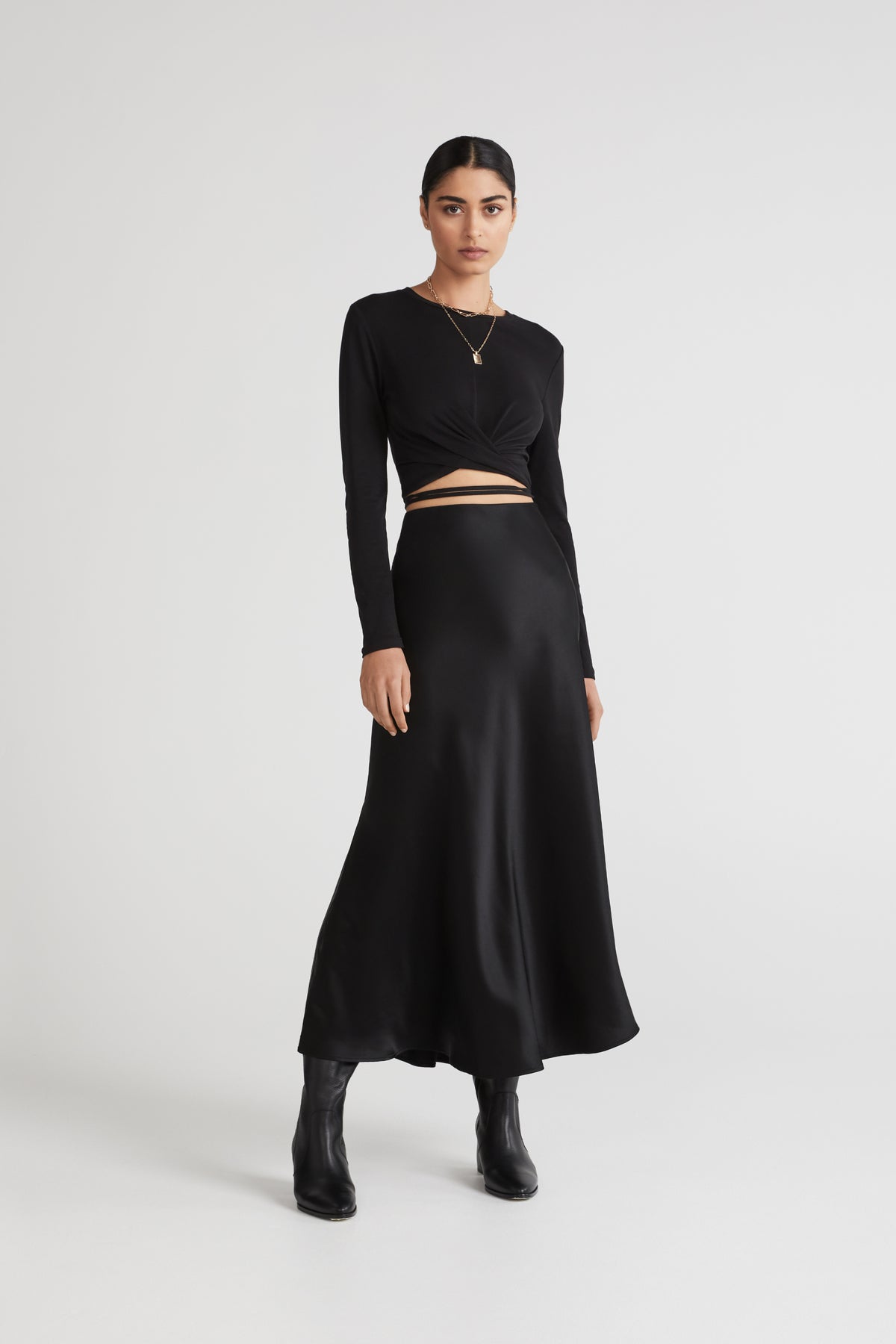 Satin Maxi Skirt
