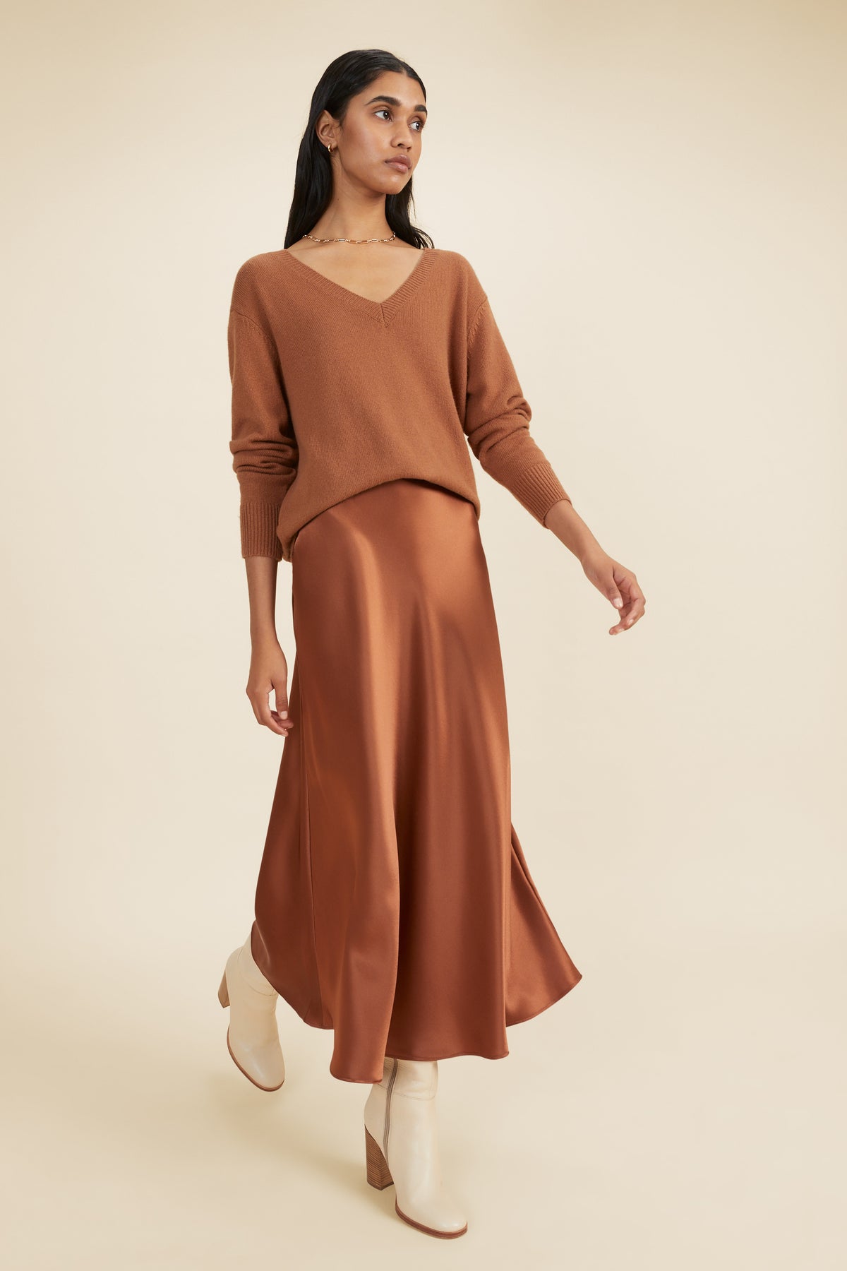 Satin Maxi Skirt