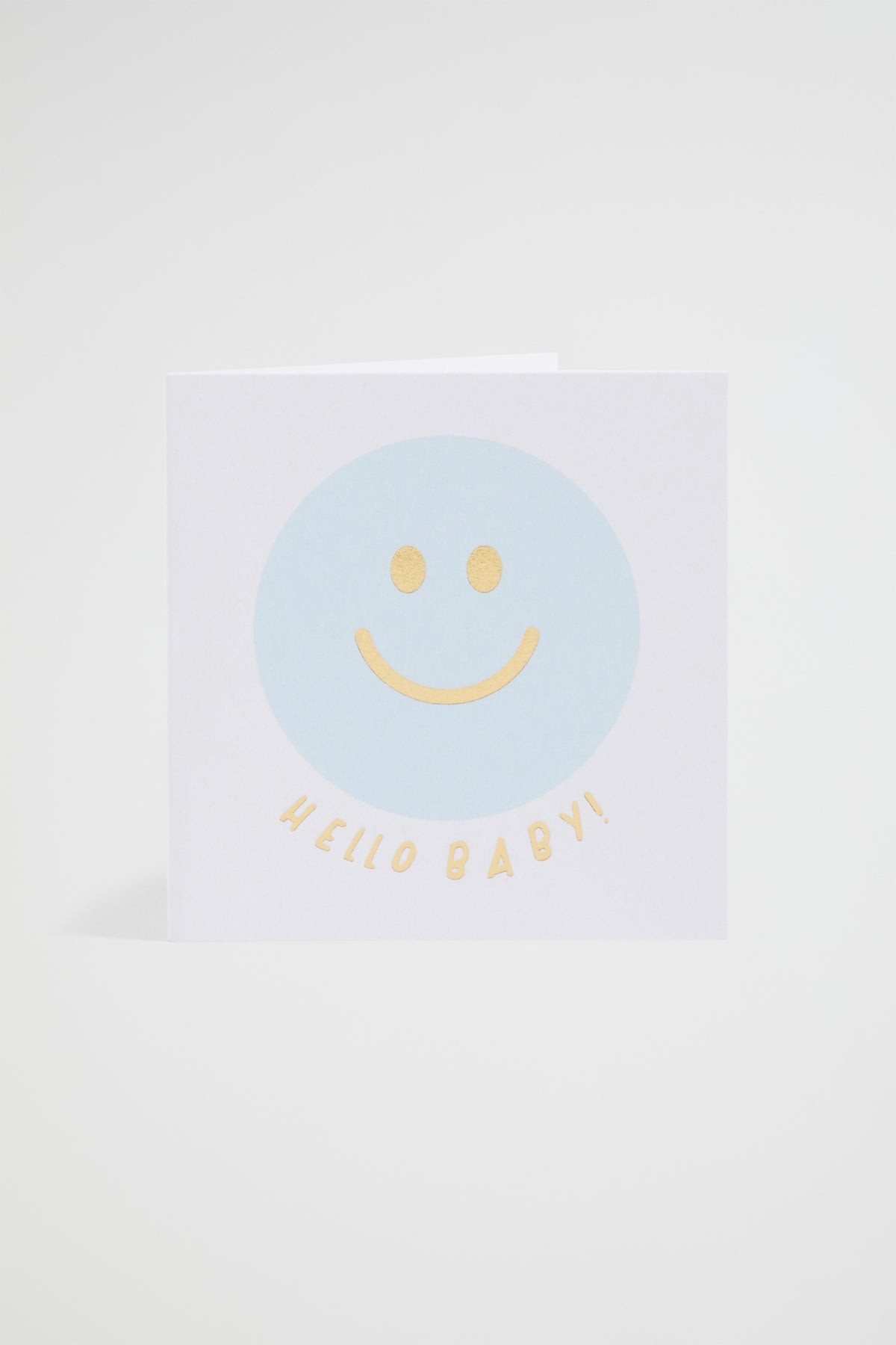 Small Smiley Hello Baby Card