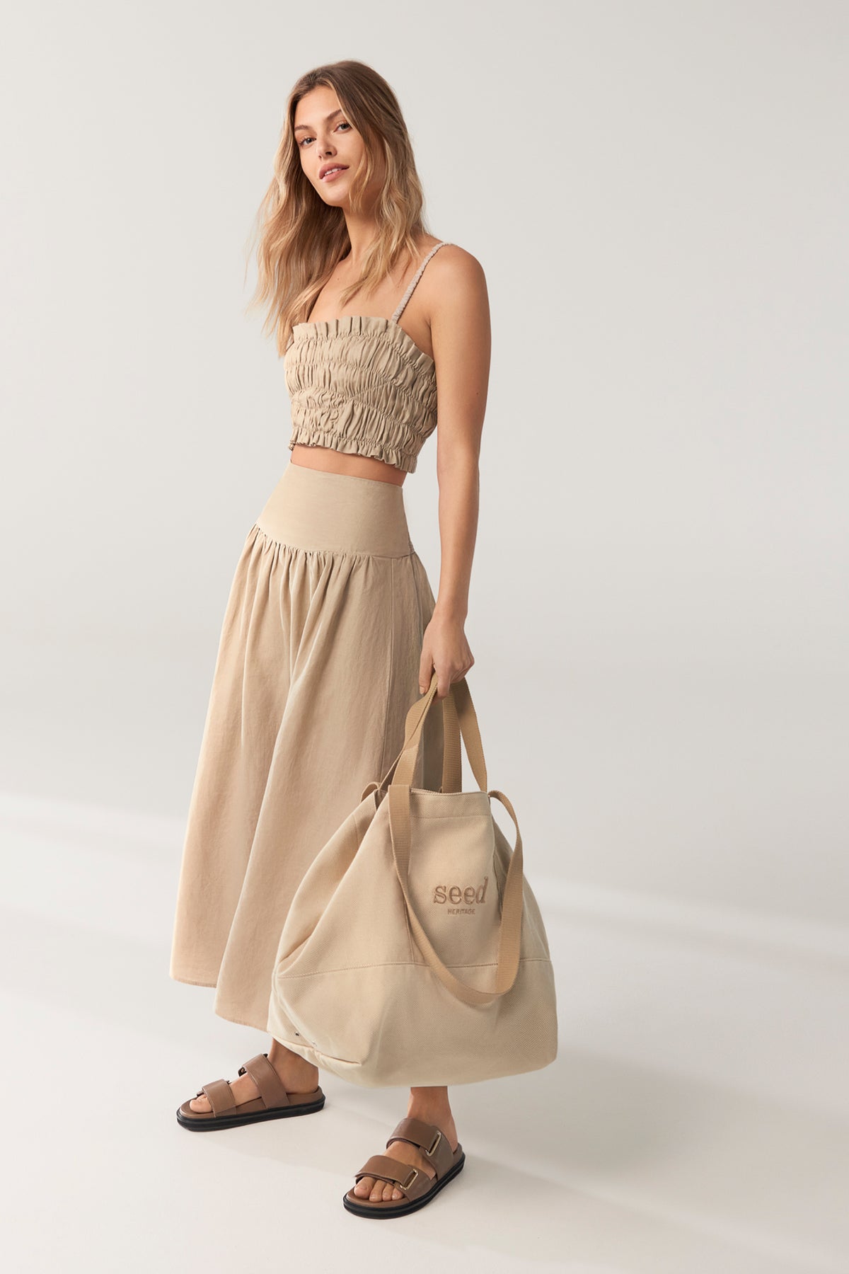 Linen Ruched Top