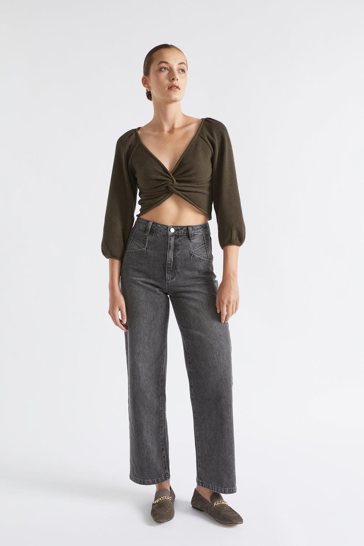 Twist Front Rib Top