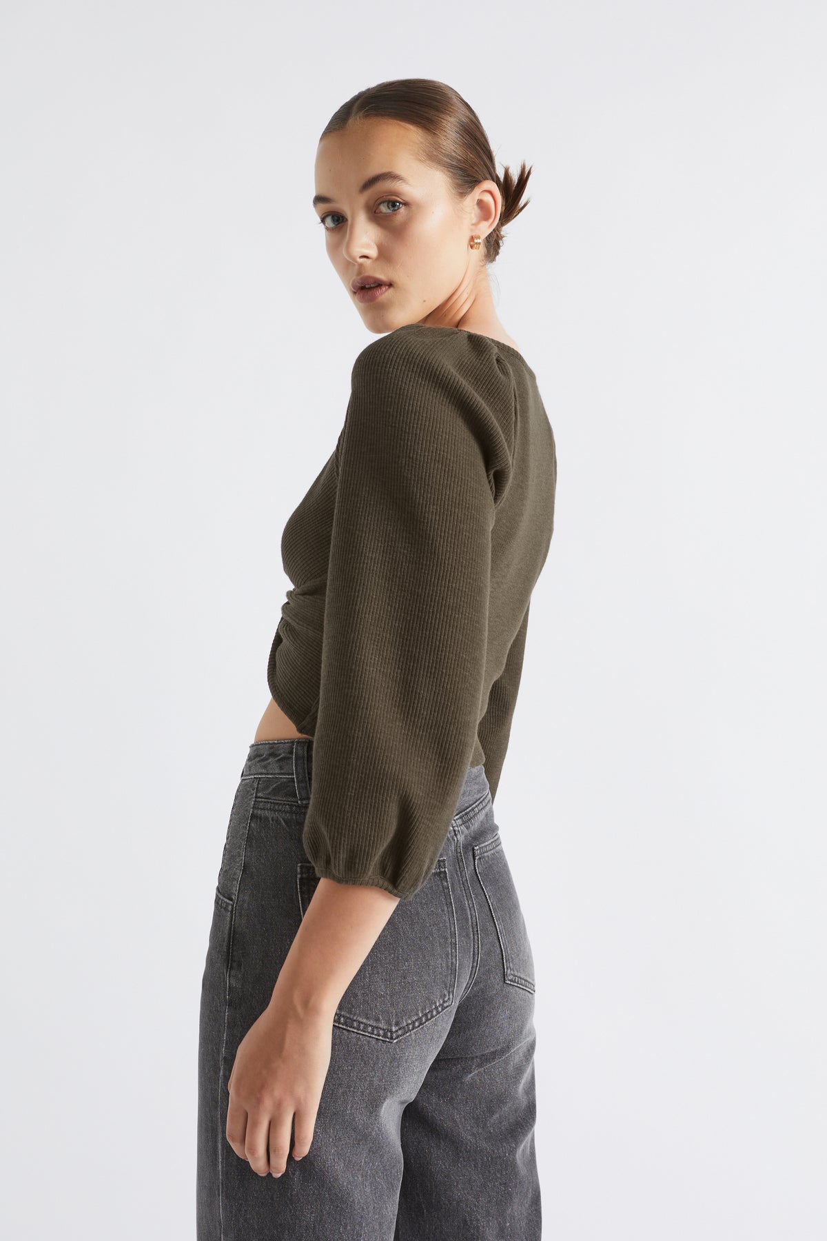 Twist Front Rib Top