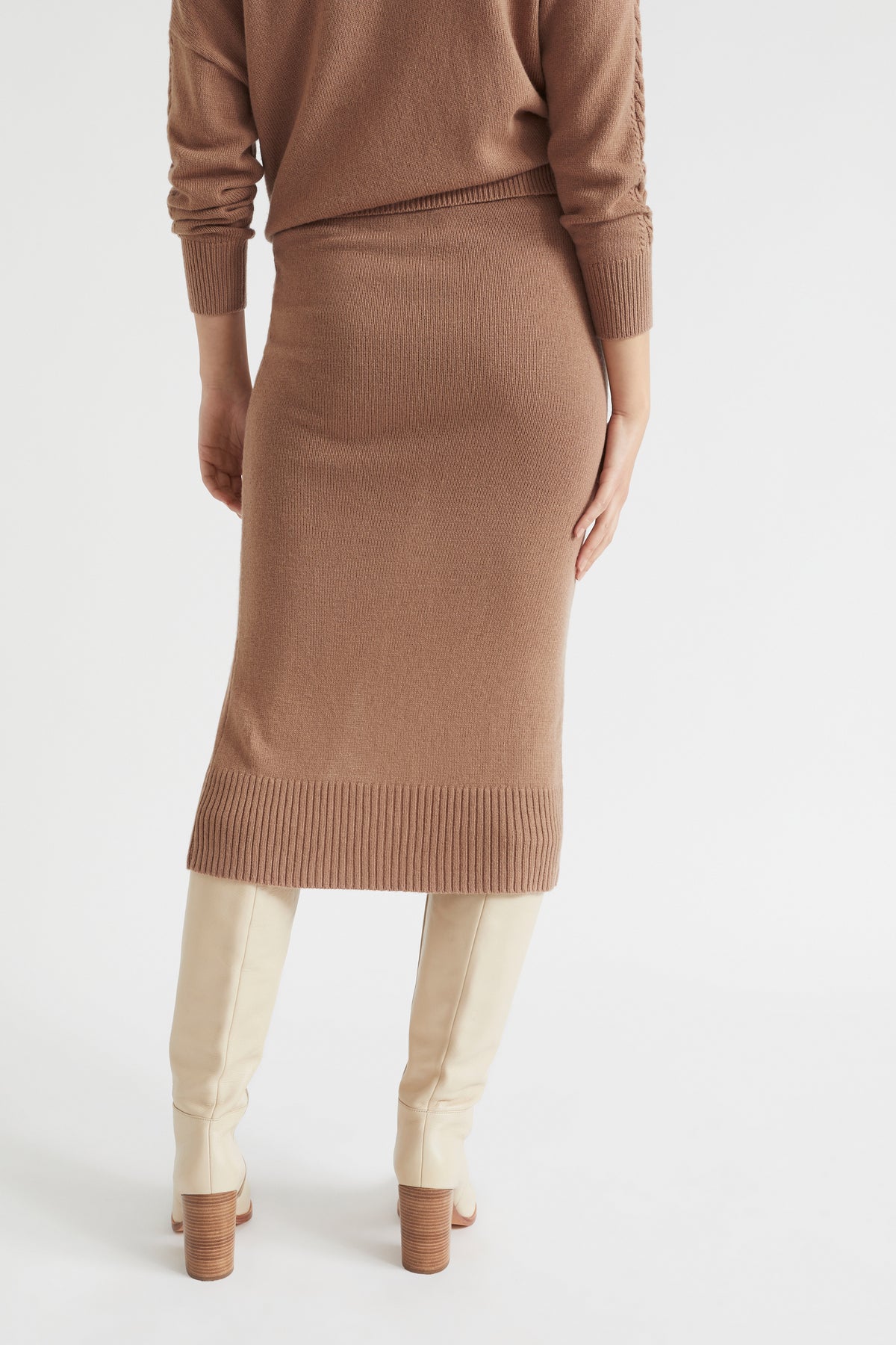 Cable Midi Split Skirt