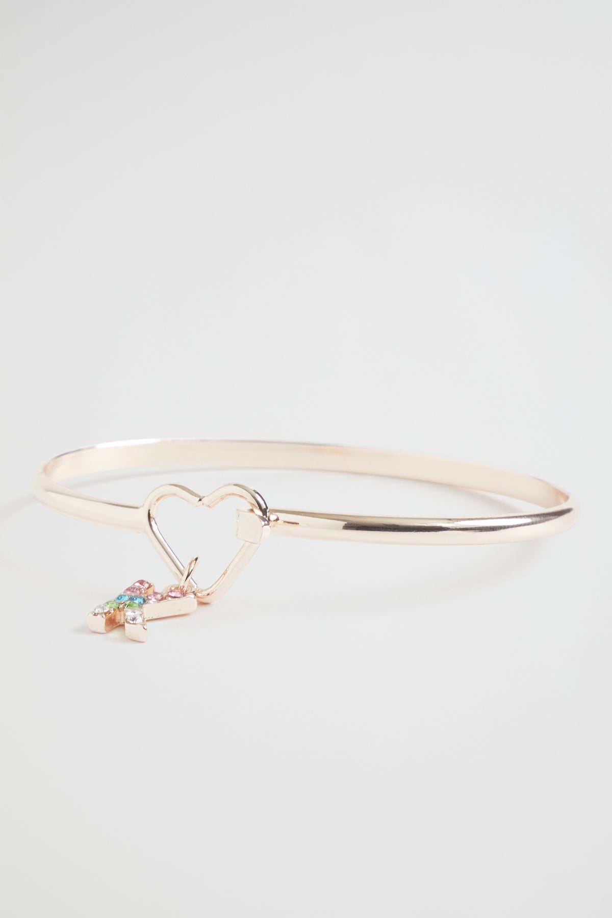 Rainbow Diamante Initial Bangle