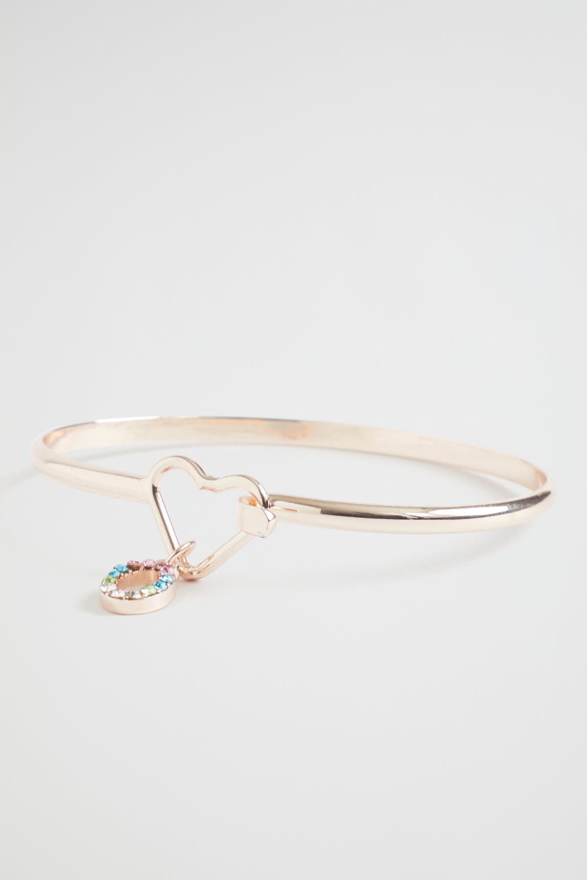 Rainbow Diamante Initial Bangle