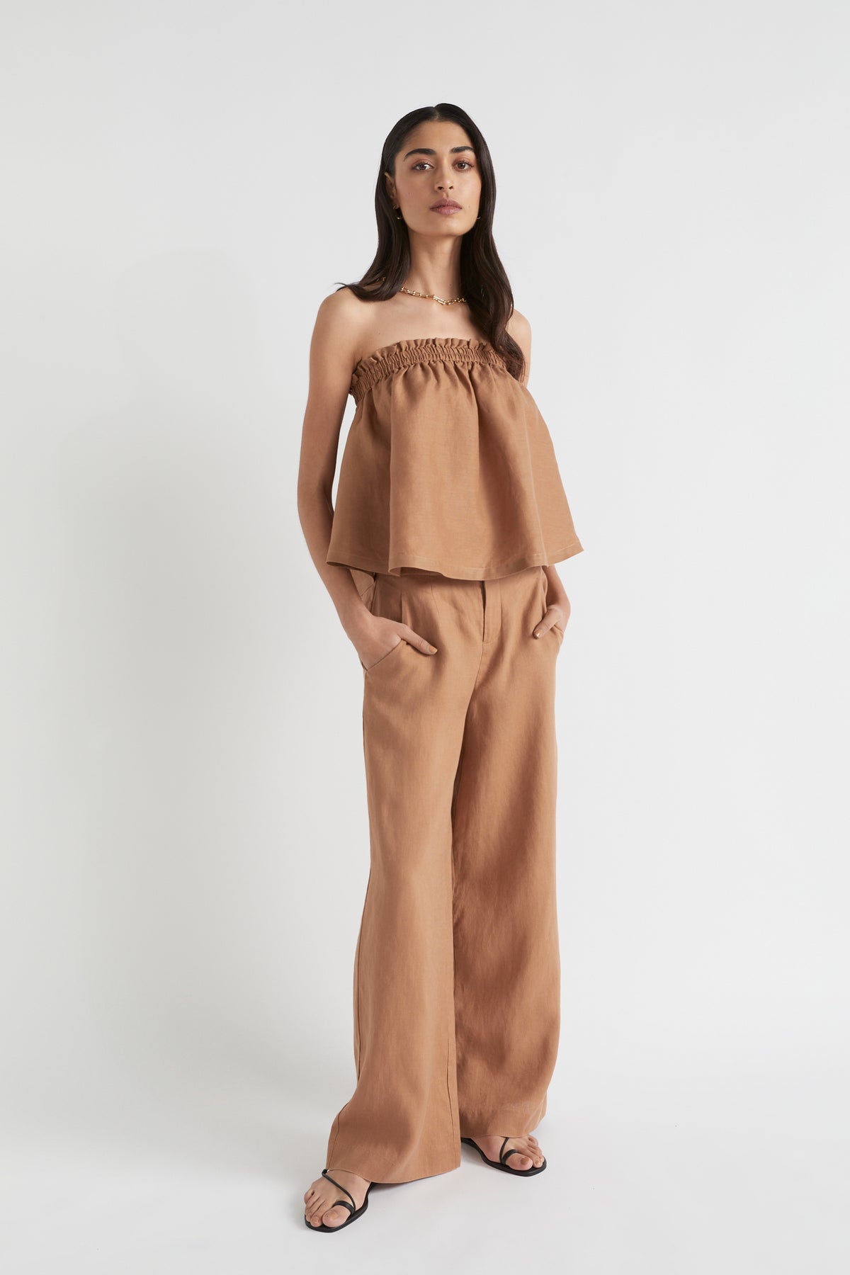 Core Linen Waisted Pant