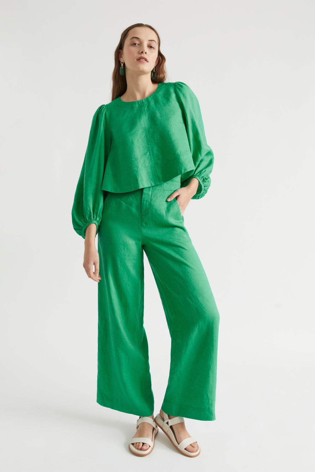 Core Linen Waisted Pant