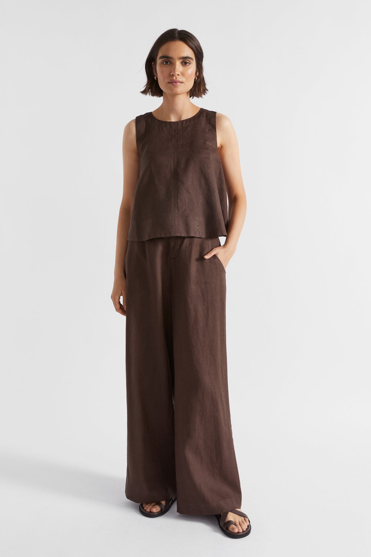 Core Linen Waisted Pant