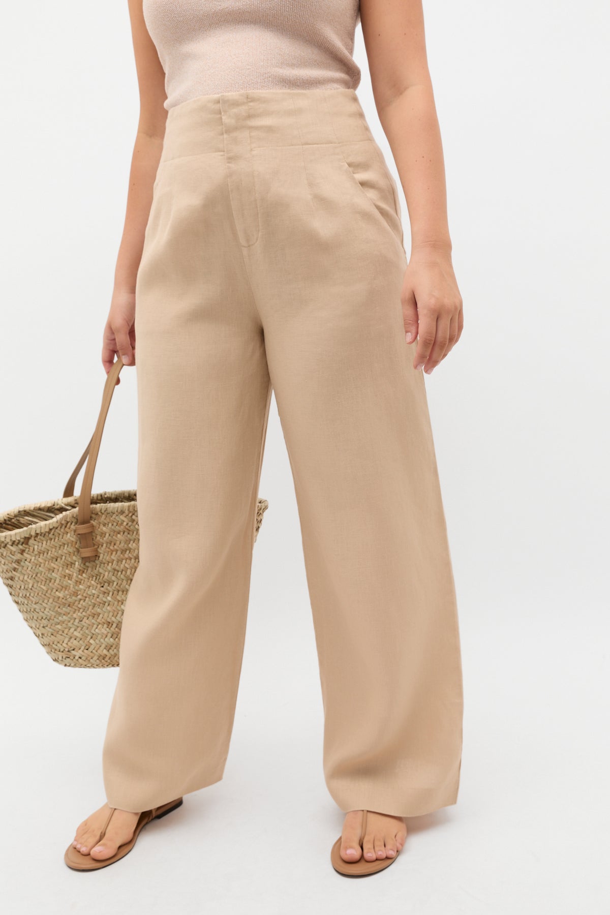 Core Linen Waisted Pant