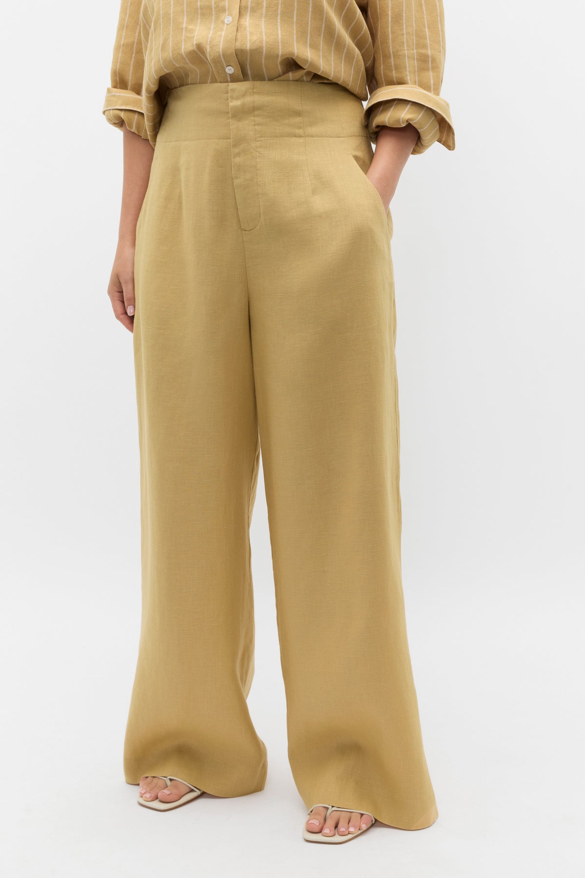 Core Linen Waisted Pant