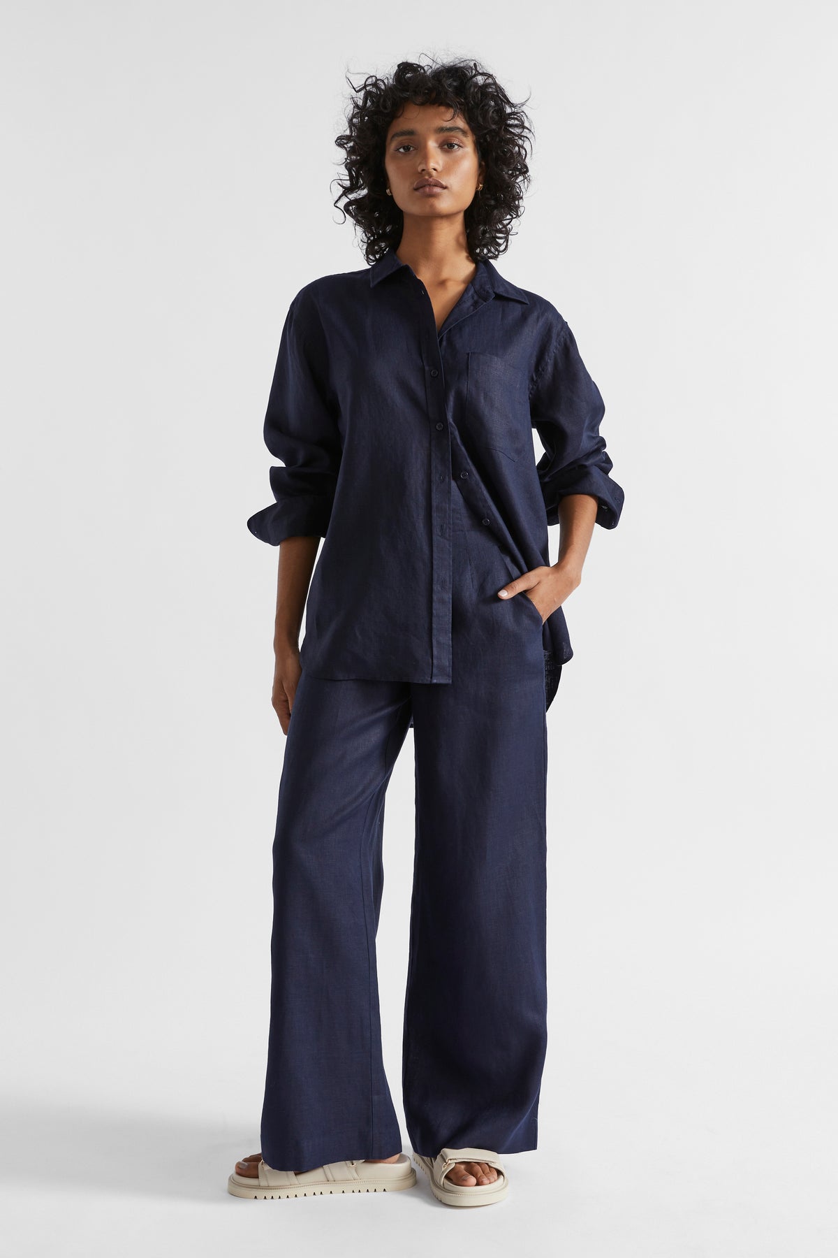 Core Linen Waisted Pant
