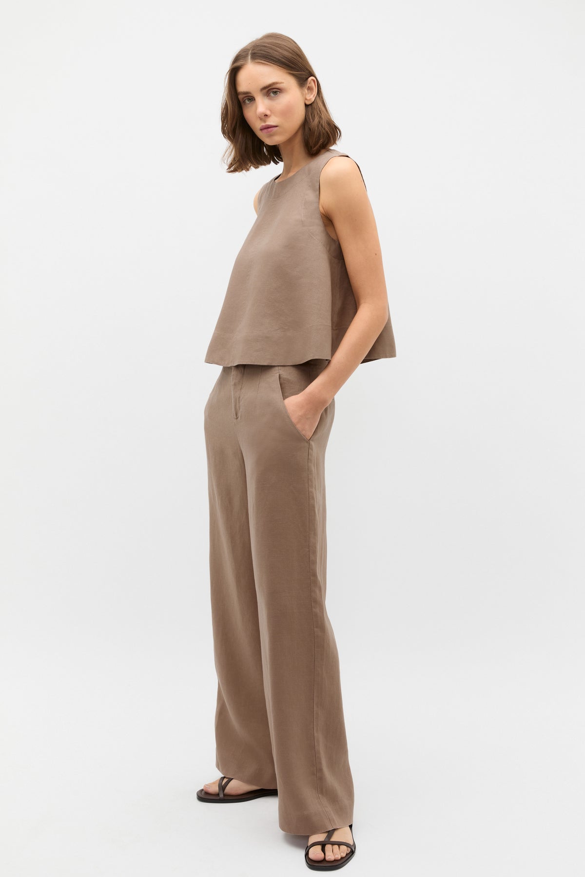 Core Linen Waisted Pant