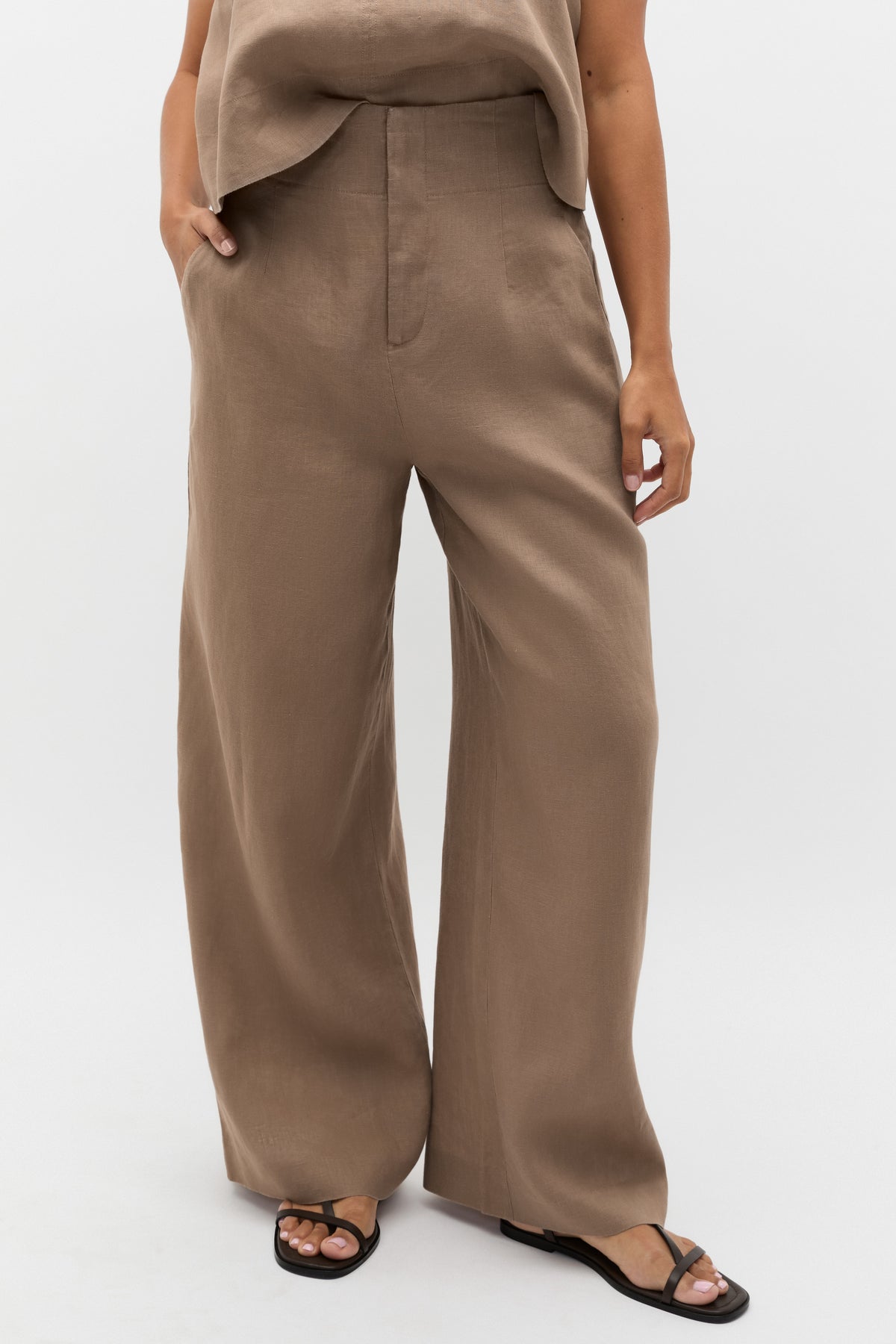 Core Linen Waisted Pant
