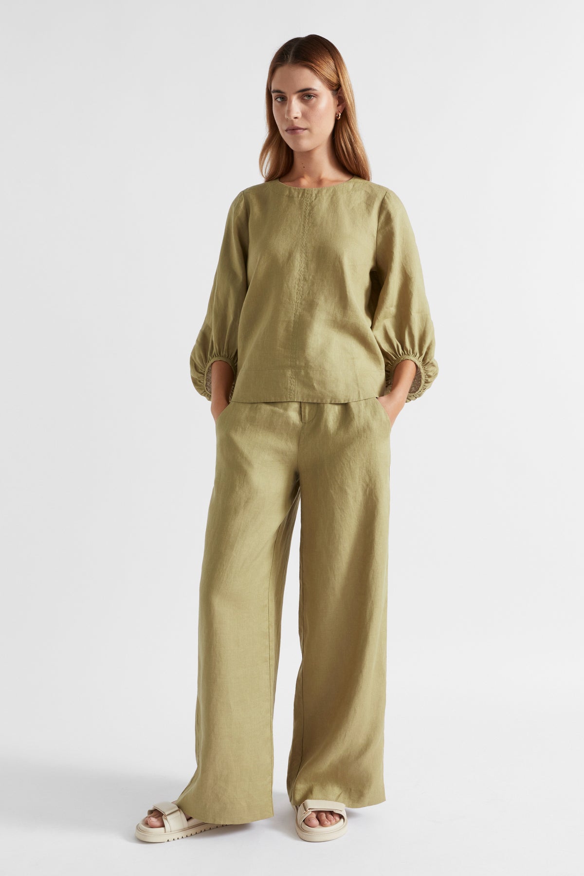 Core Linen Waisted Pant