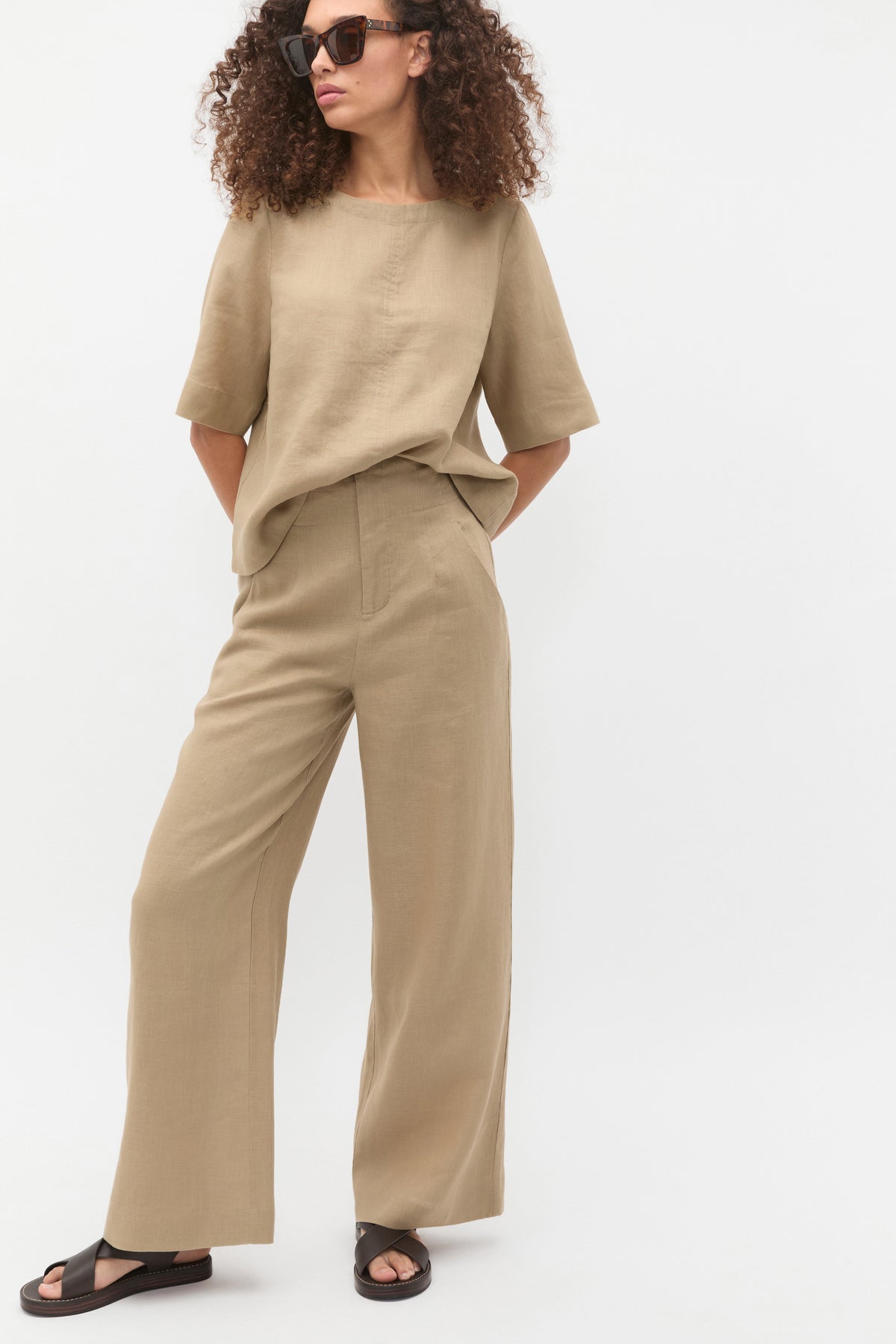 Core Linen Waisted Pant