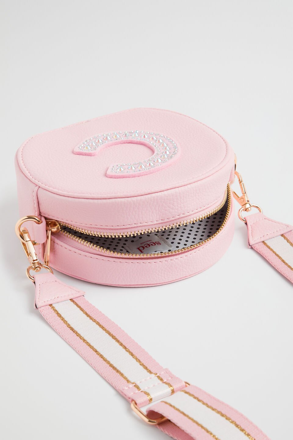 Circle Jewel Initial Bag