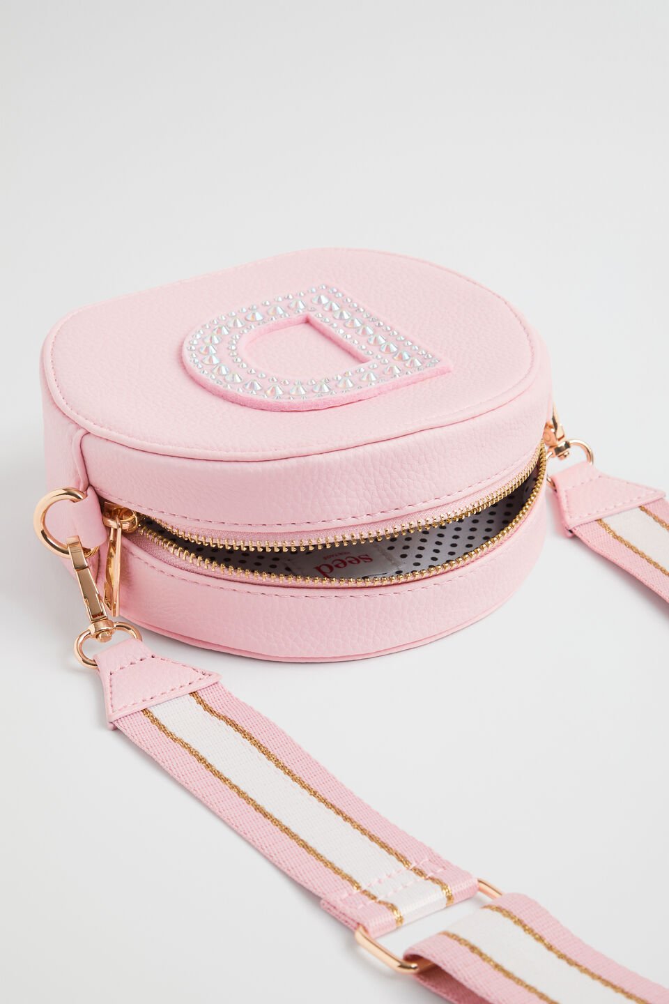Circle Jewel Initial Bag