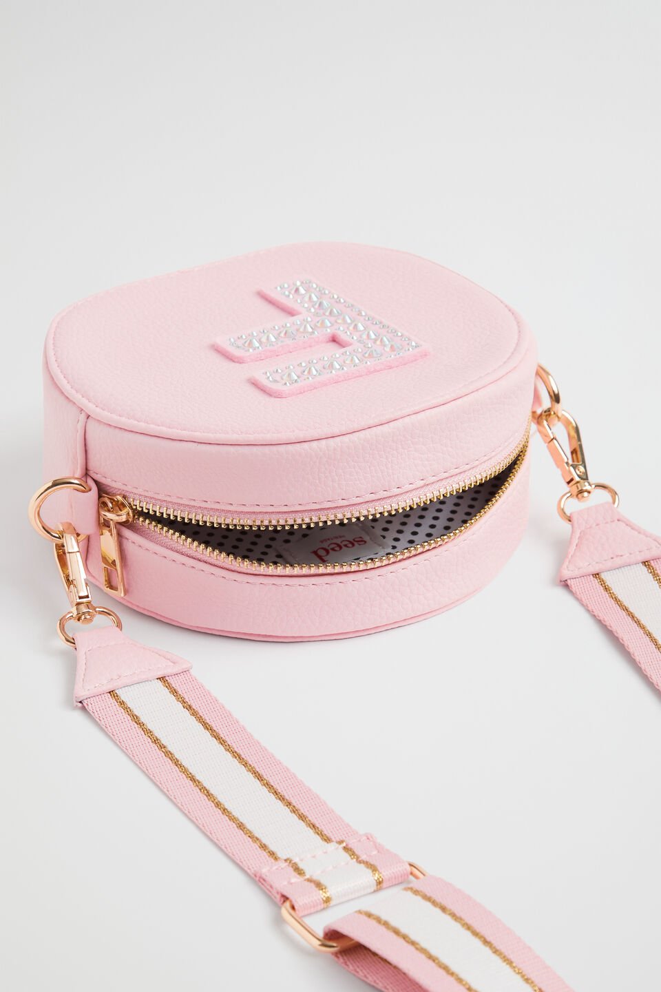 Circle Jewel Initial Bag