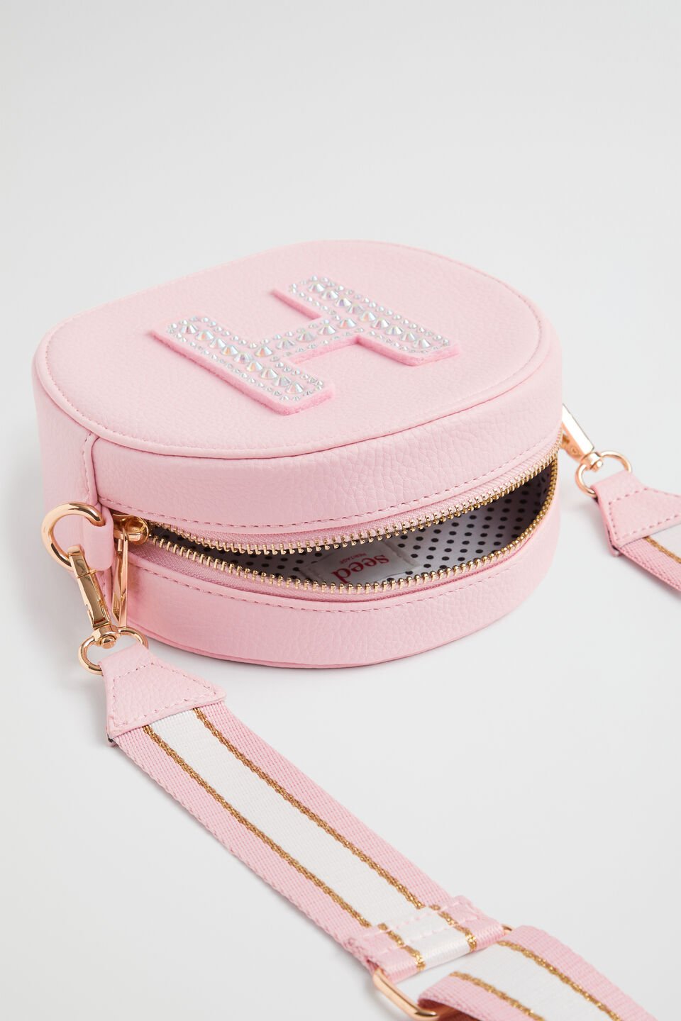Circle Jewel Initial Bag