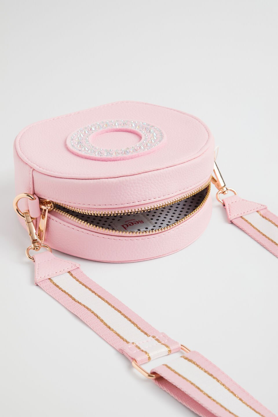Circle Jewel Initial Bag