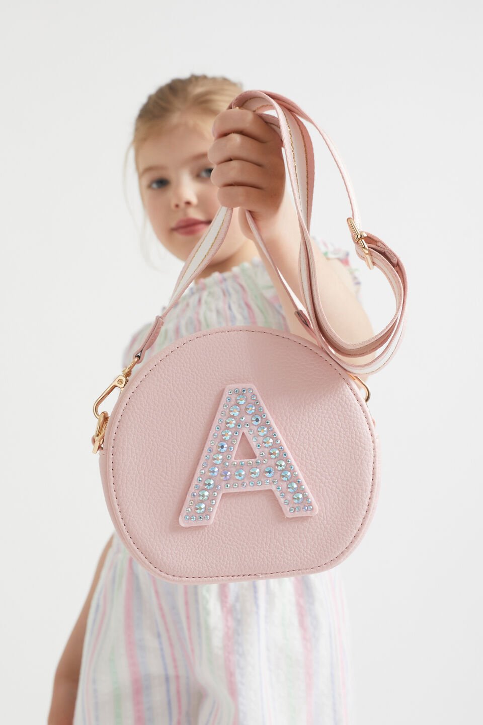 Circle Jewel Initial Bag