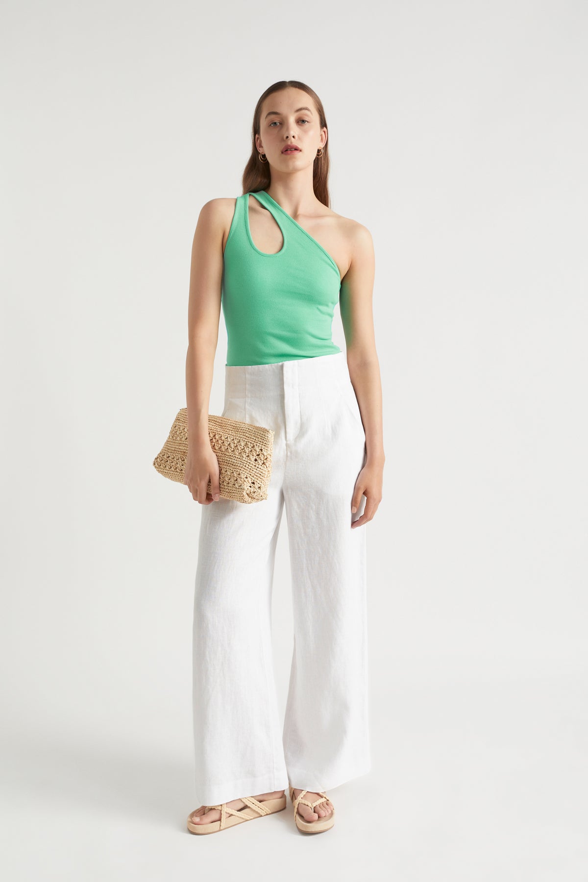 One Shoulder Cut Out Tank