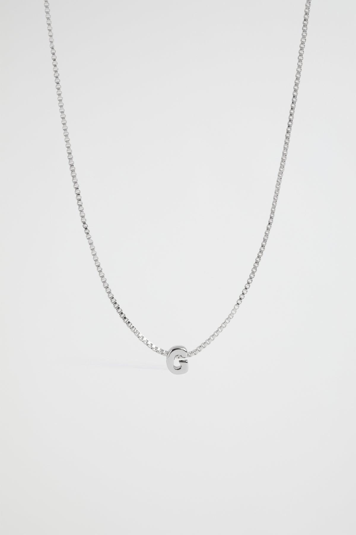 Silver Initial Necklace