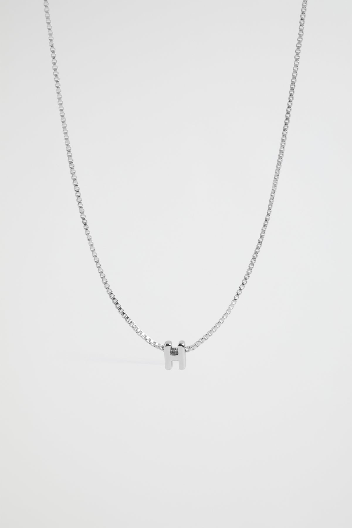 Silver Initial Necklace