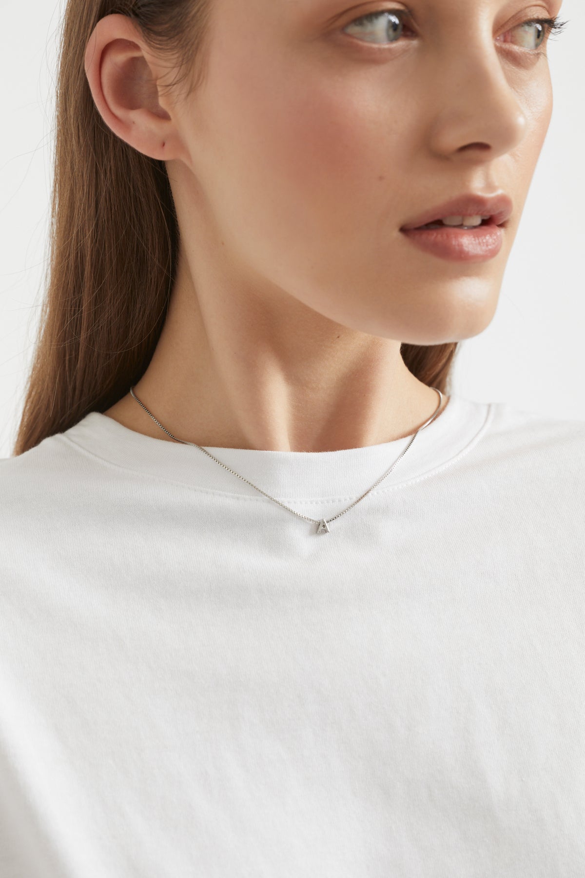 Silver Initial Necklace