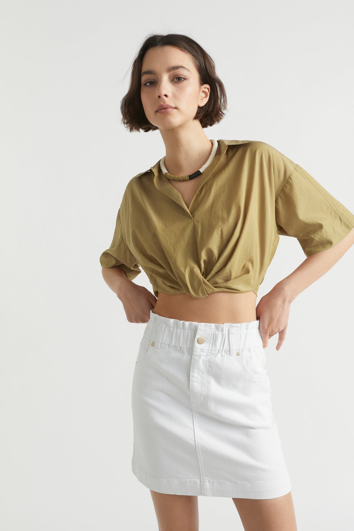 Voile Tuck Hem Shirt