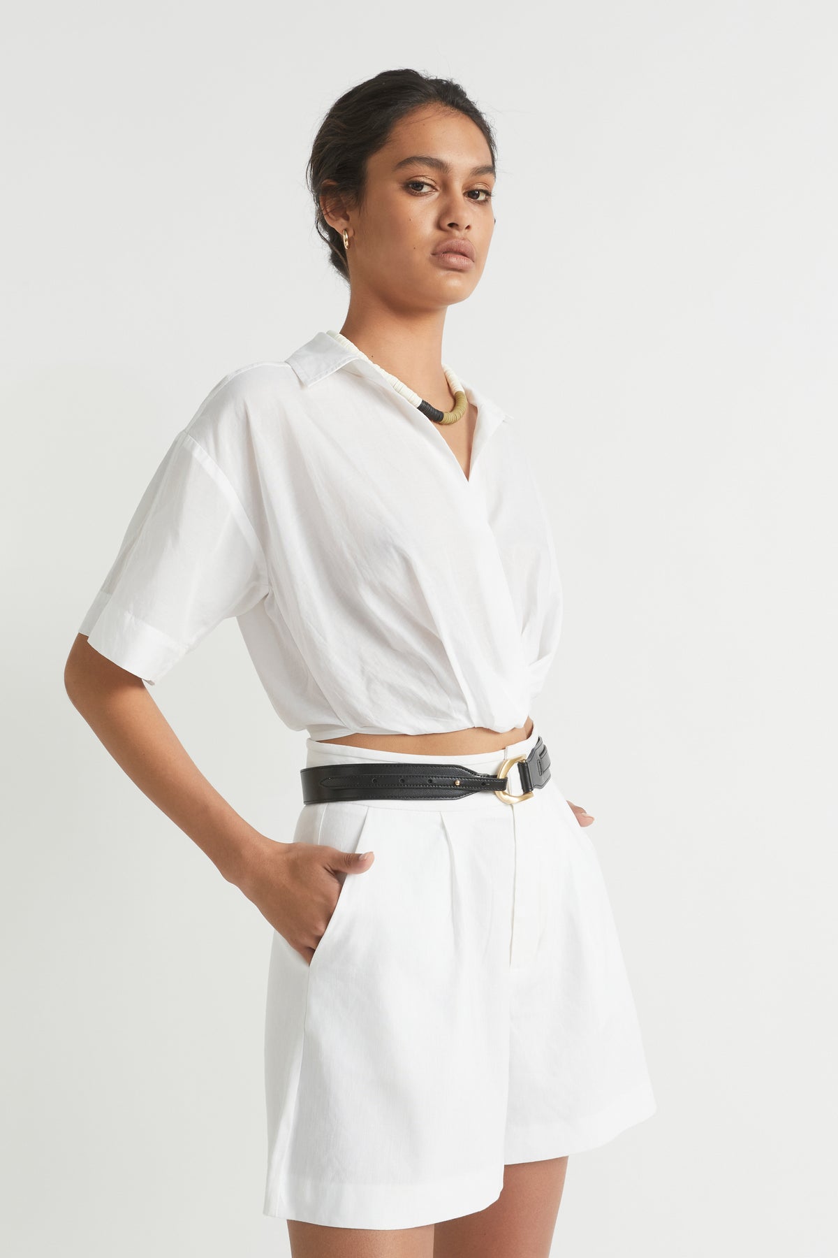 Voile Tuck Hem Shirt