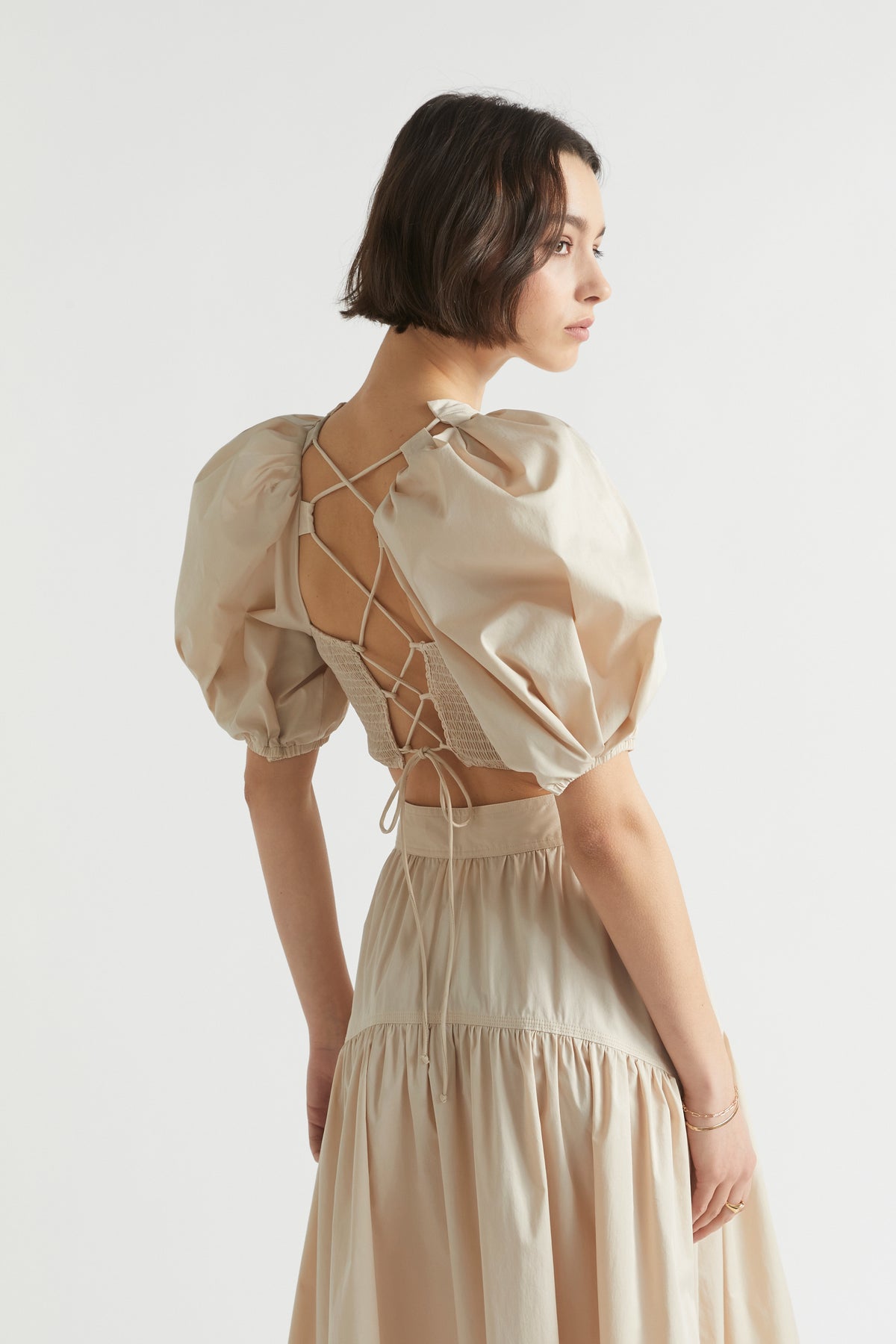 Sateen Tie Back Top