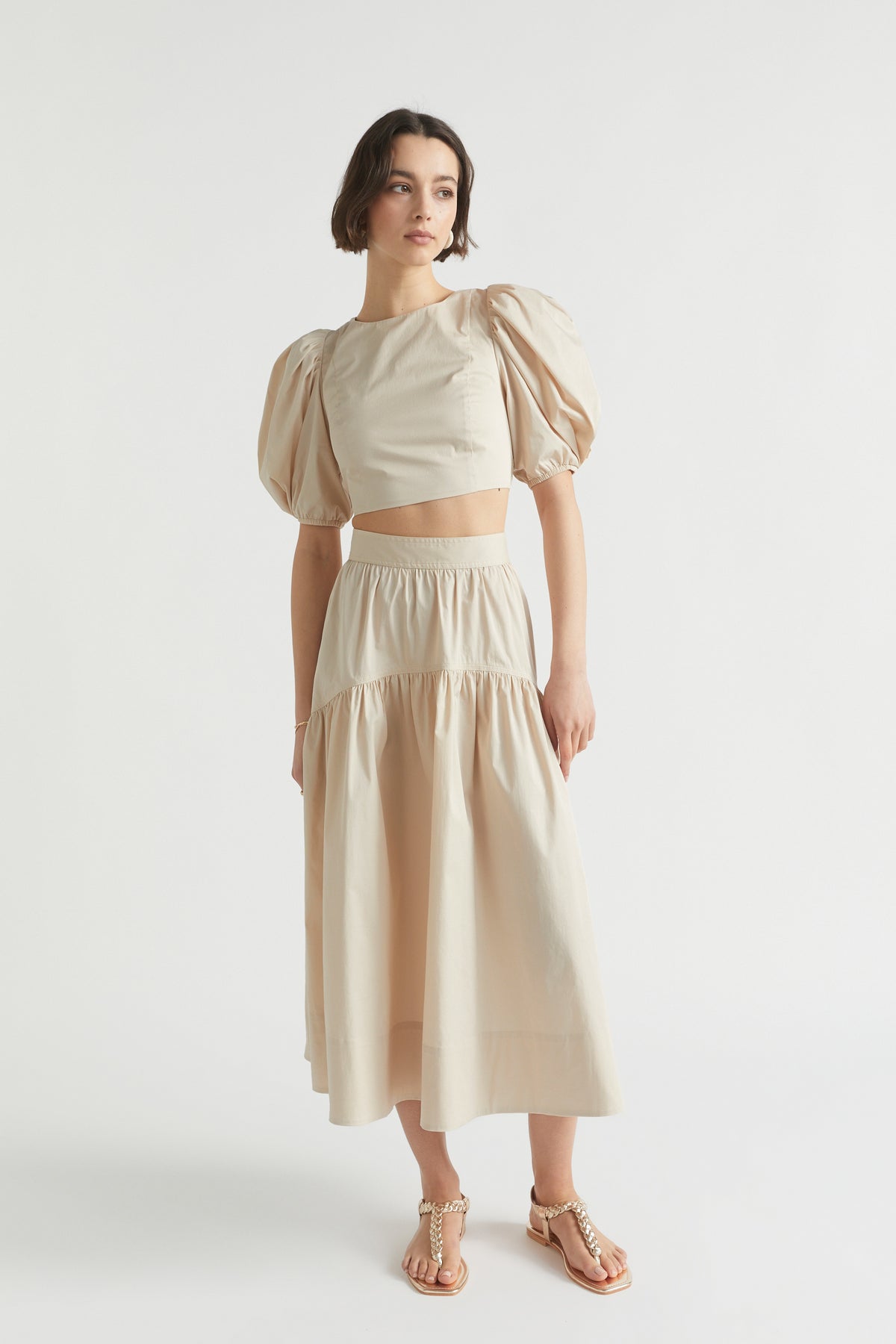 Sateen Tie Back Top