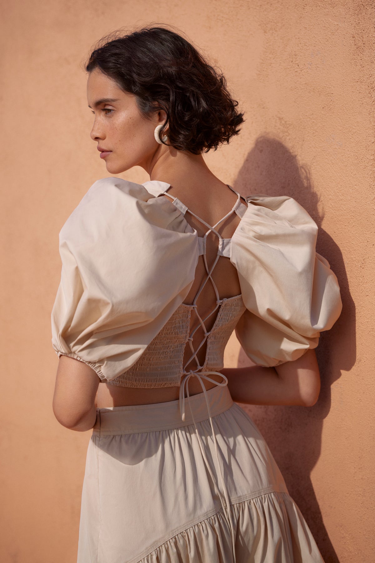 Sateen Tie Back Top