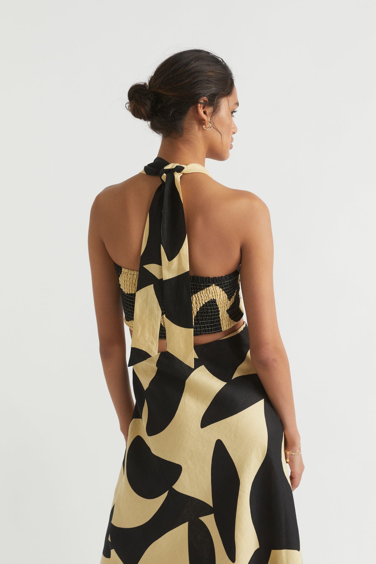 Abstract Halter Top