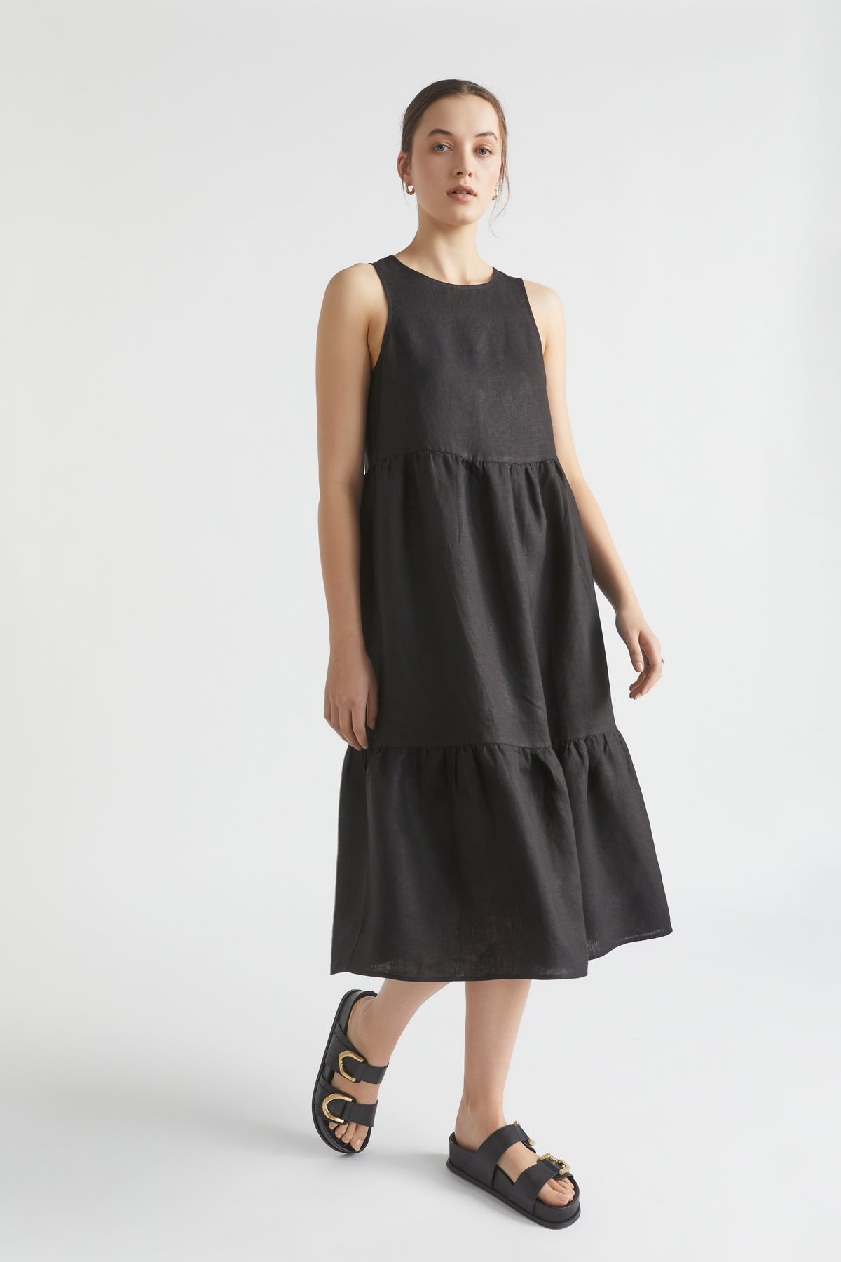 Core Linen Midi Dress